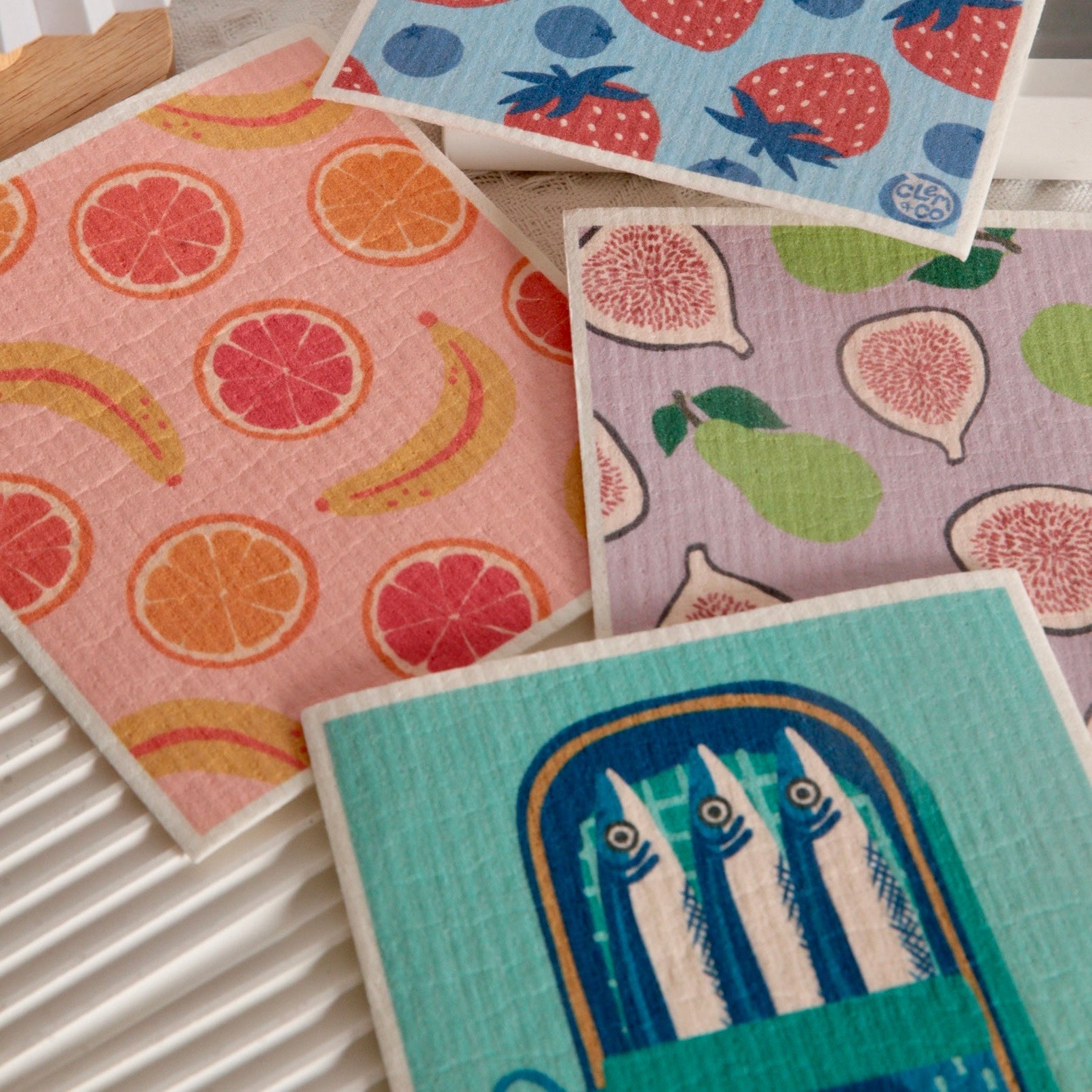 Sardine Tin Swedish Dish Cloth