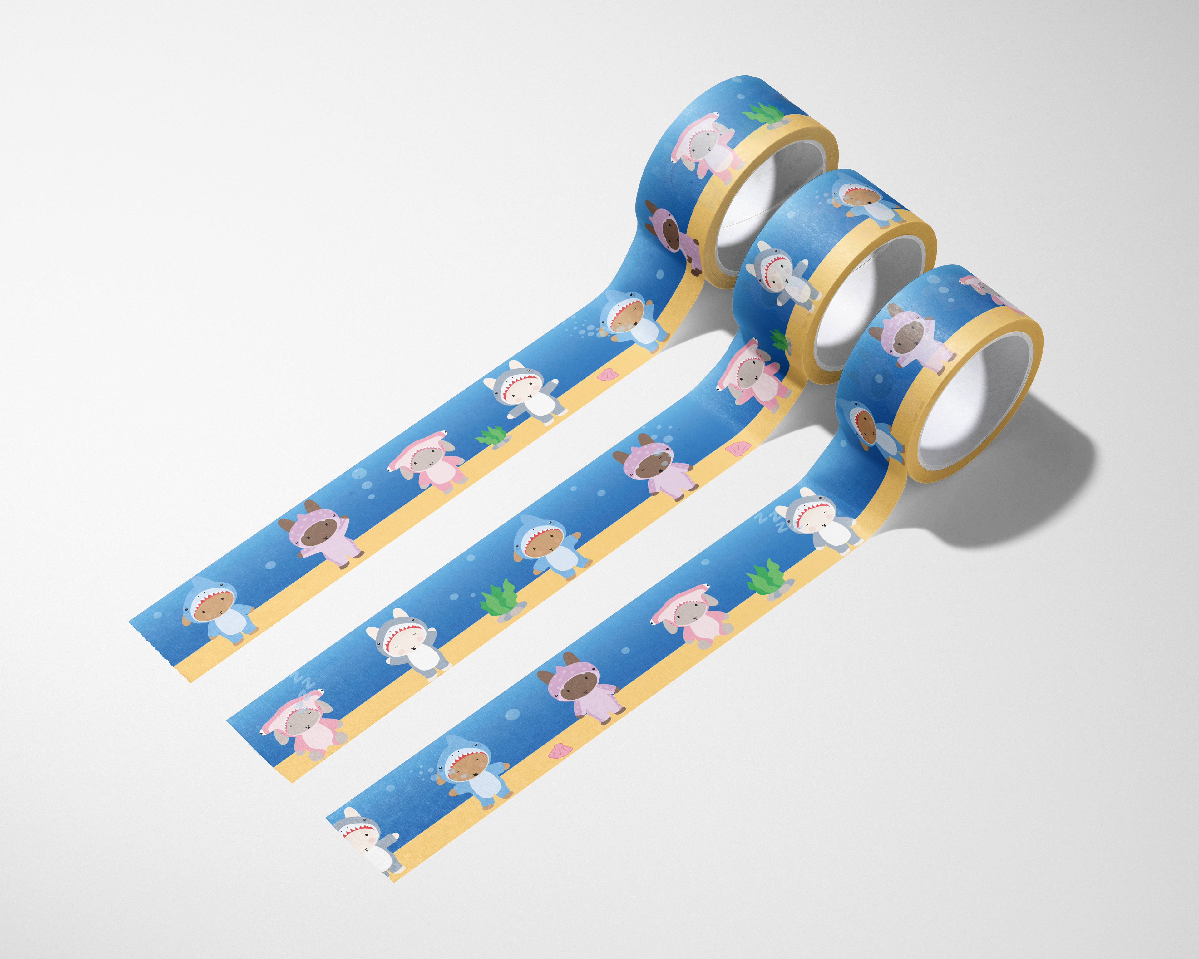 BUN-der the Sea Shark Clem & Friends Washi Tape