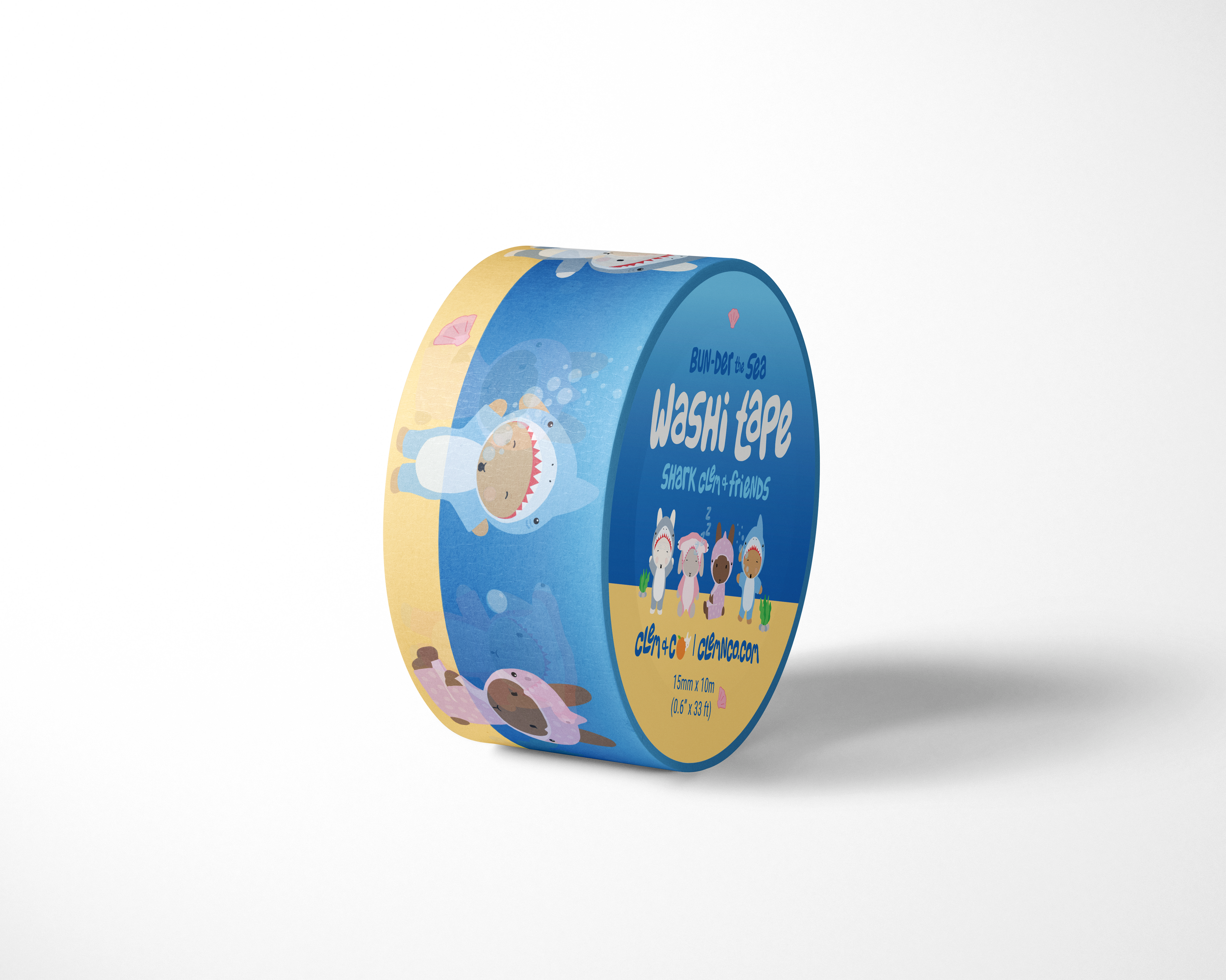 BUN-der the Sea Shark Clem & Friends Washi Tape