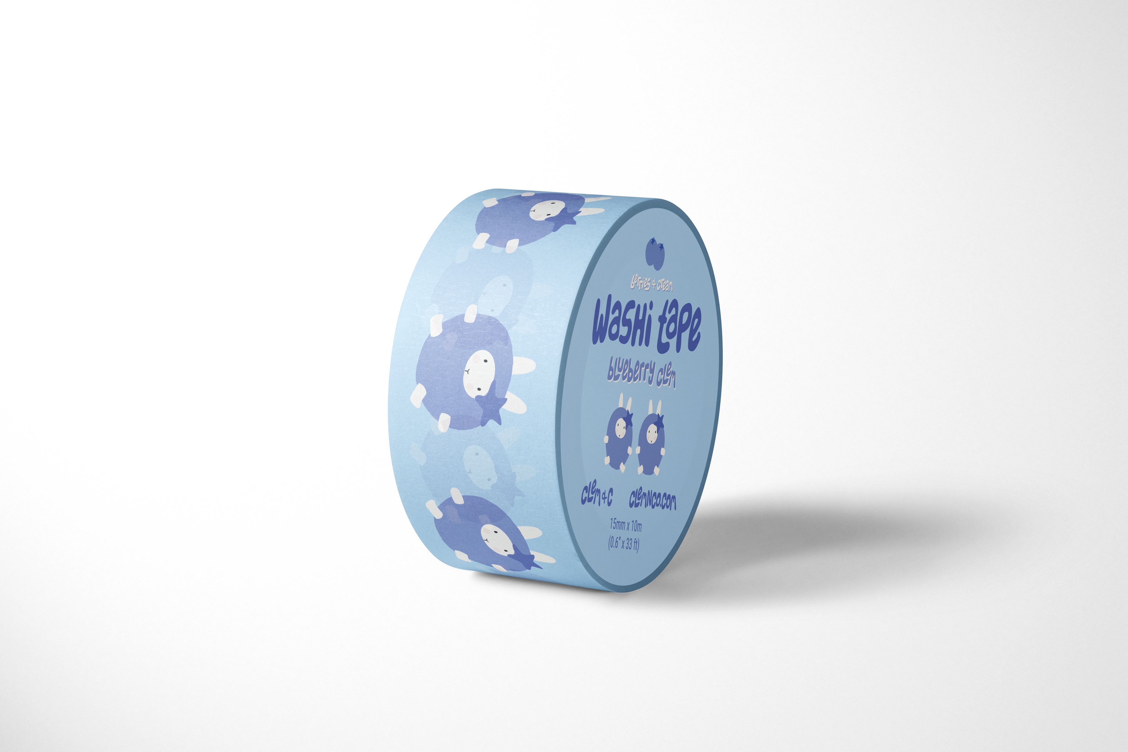 Washi / Paper Tape - Blueberry Clem the Bun