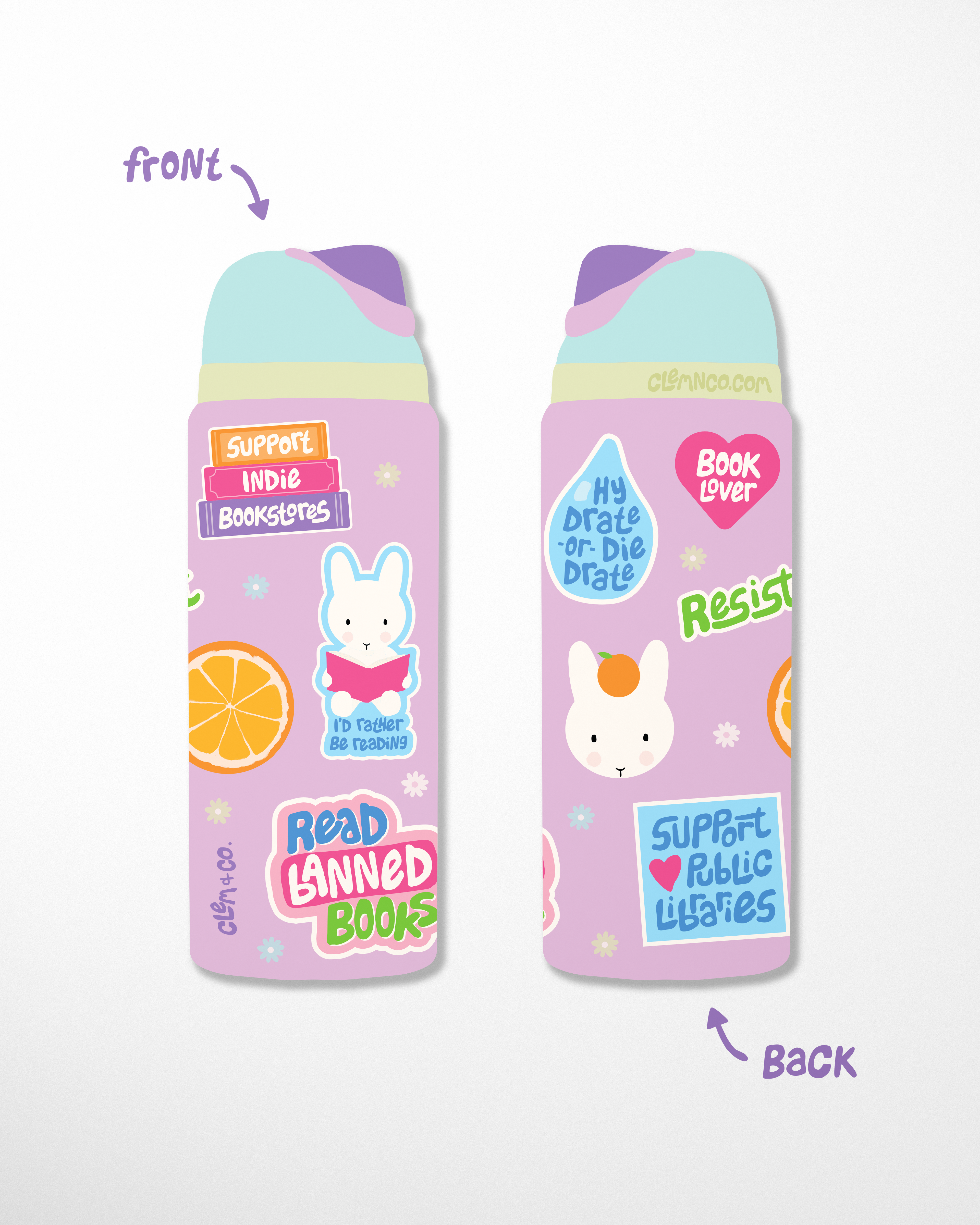 Bookish Bottle Bookmark, Die-Cut