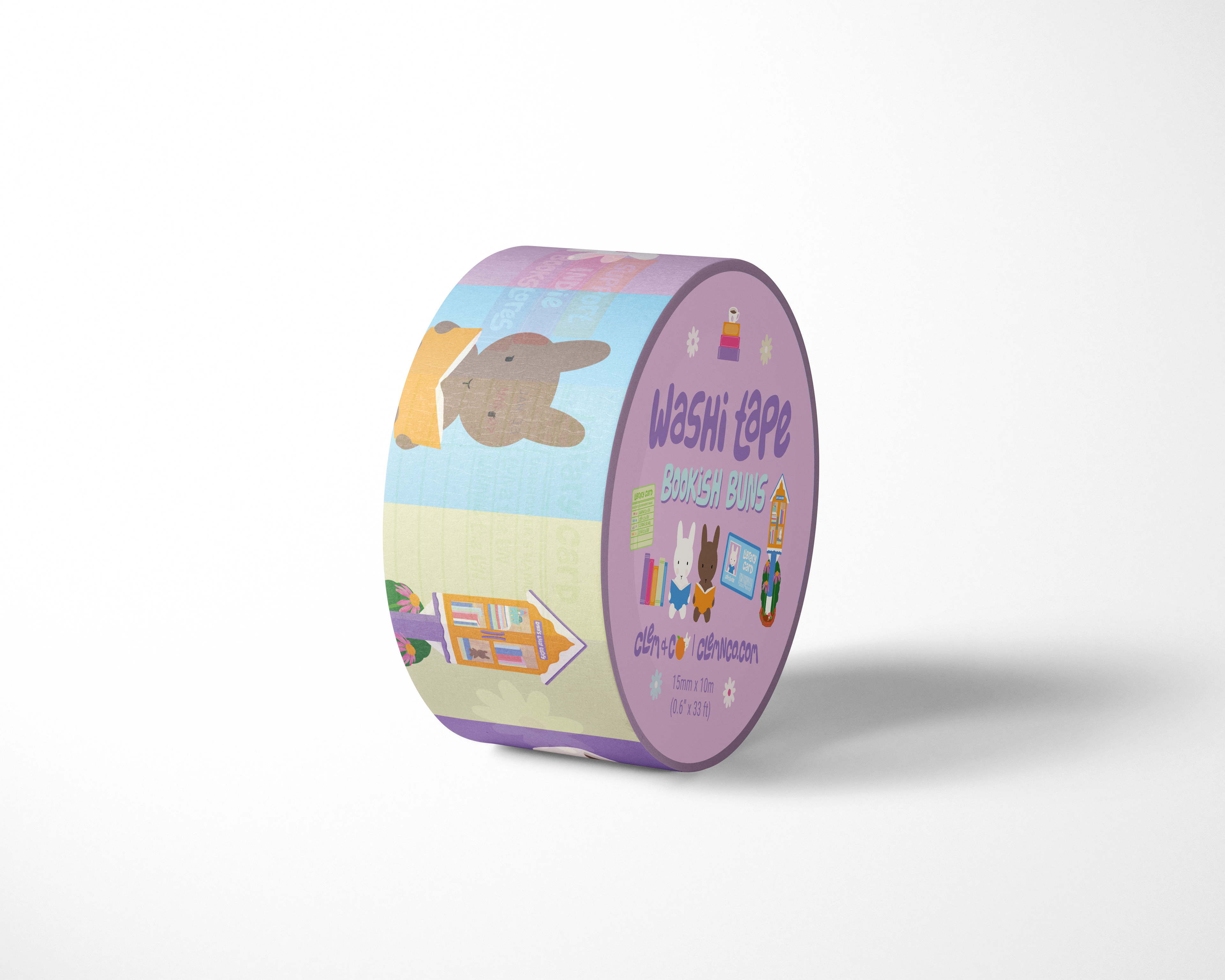 Bookish Buns Washi Tape