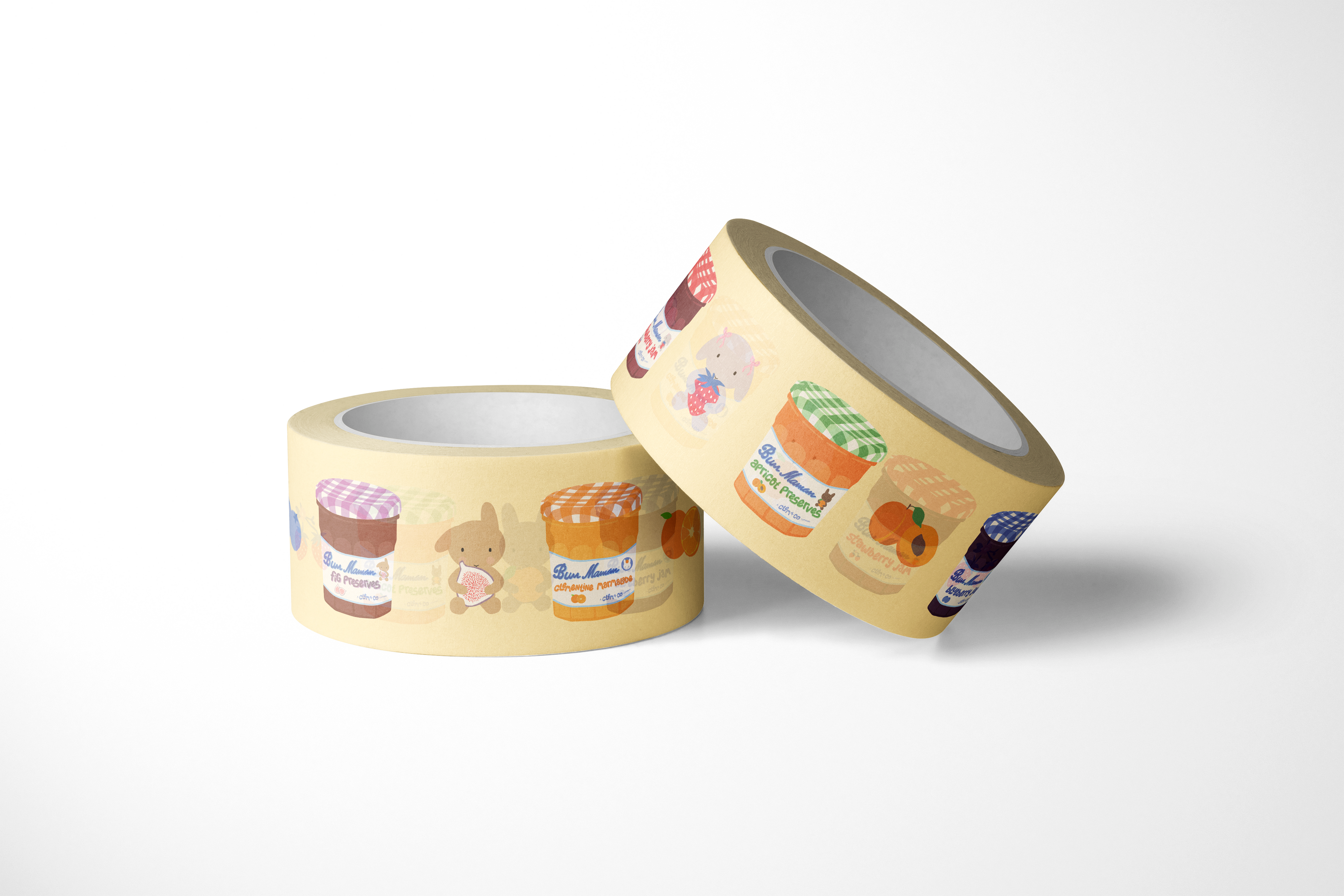 Washi / Paper Tape - "Bun Maman" Bunnies & Jam