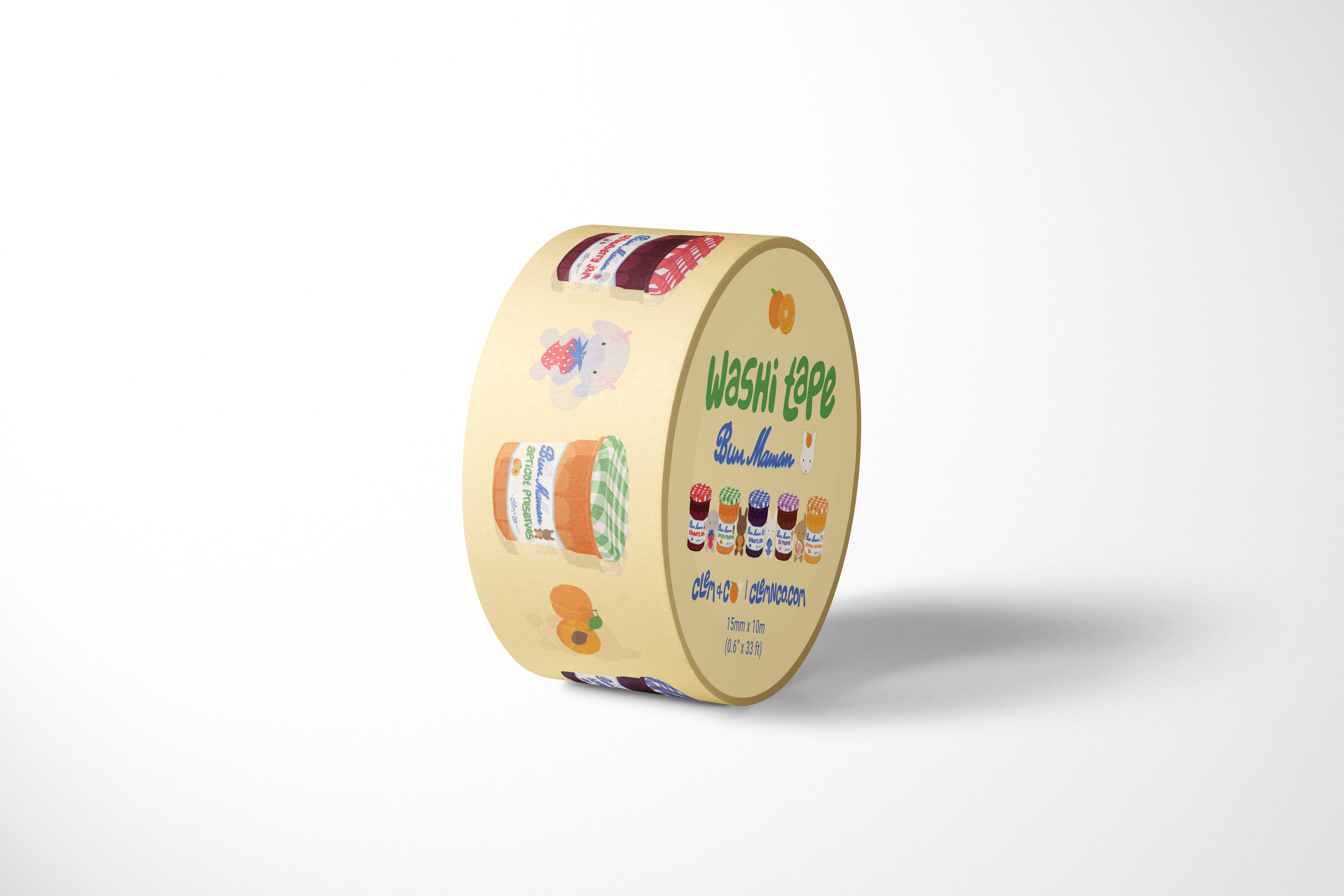 Washi / Paper Tape - "Bun Maman" Bunnies & Jam