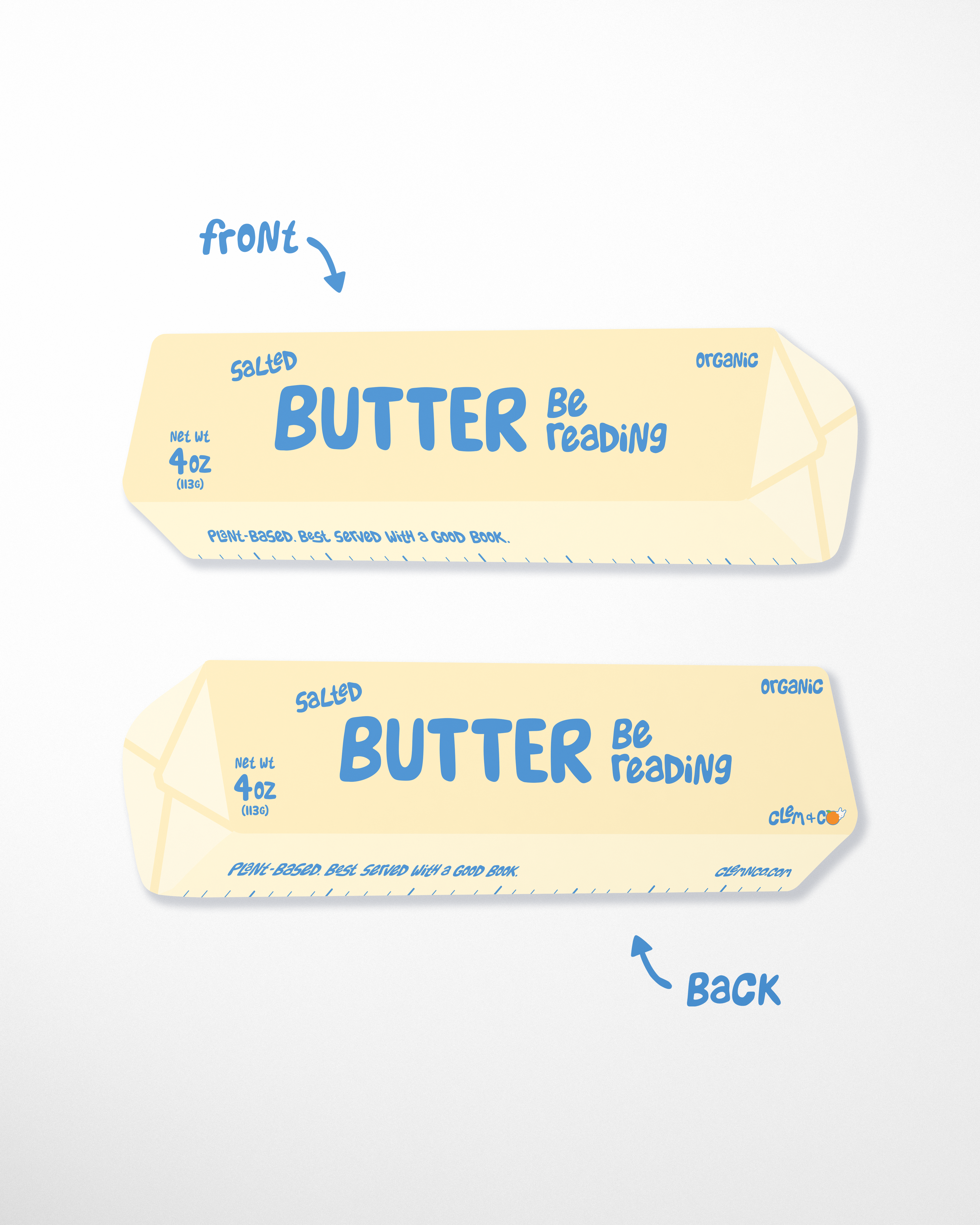 Butter (be reading) Bookmark, Die-Cut