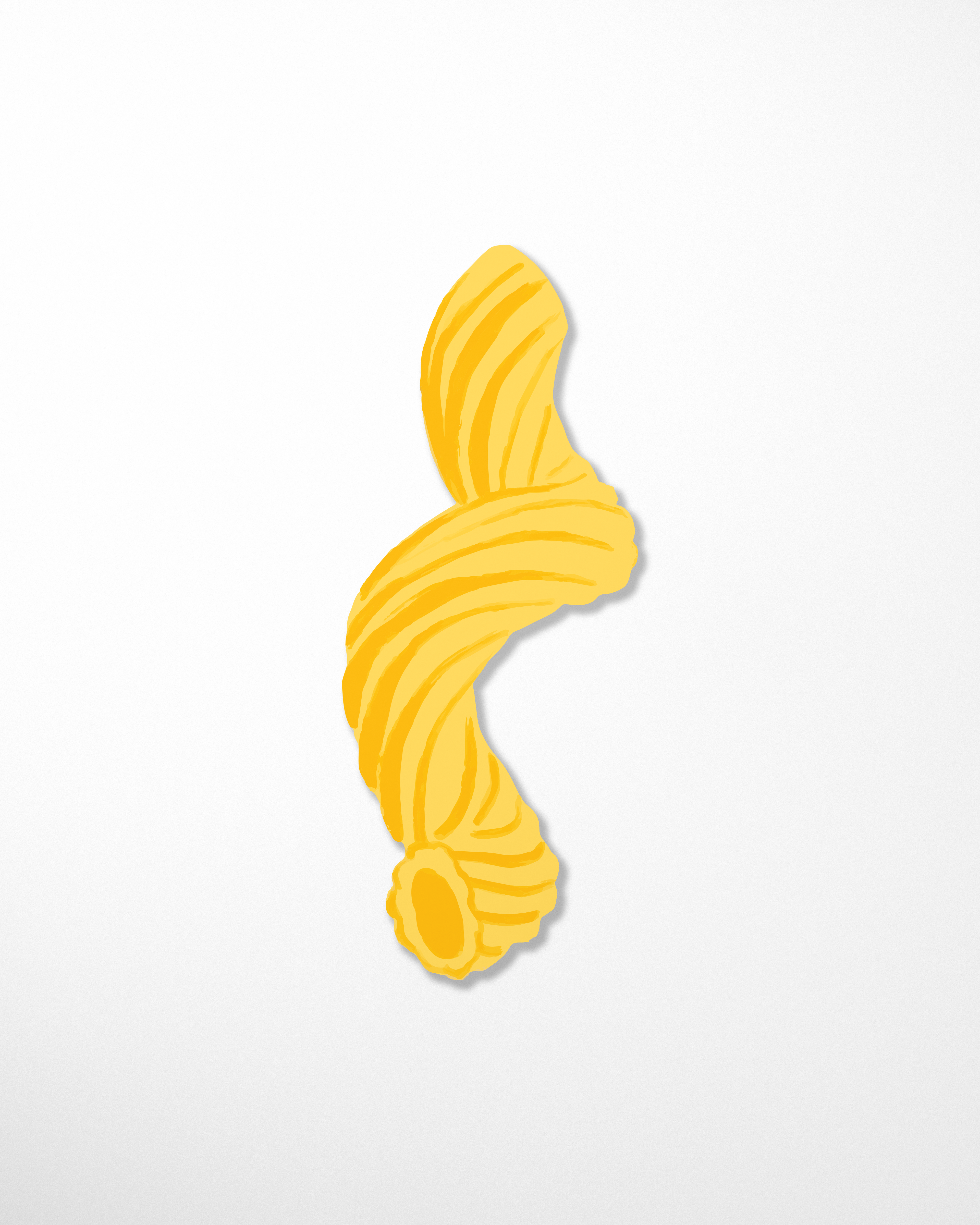 Cavatappi Pasta Bookmark, Die-Cut