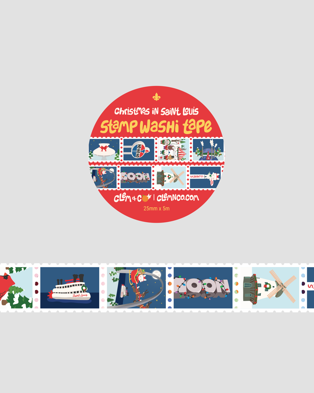 Christmas in Saint Louis Stamp Washi Tape