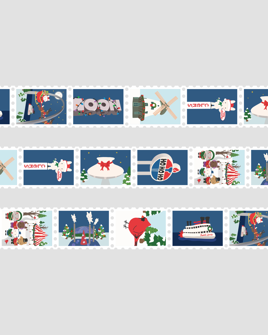 Christmas in Saint Louis Stamp Washi Tape