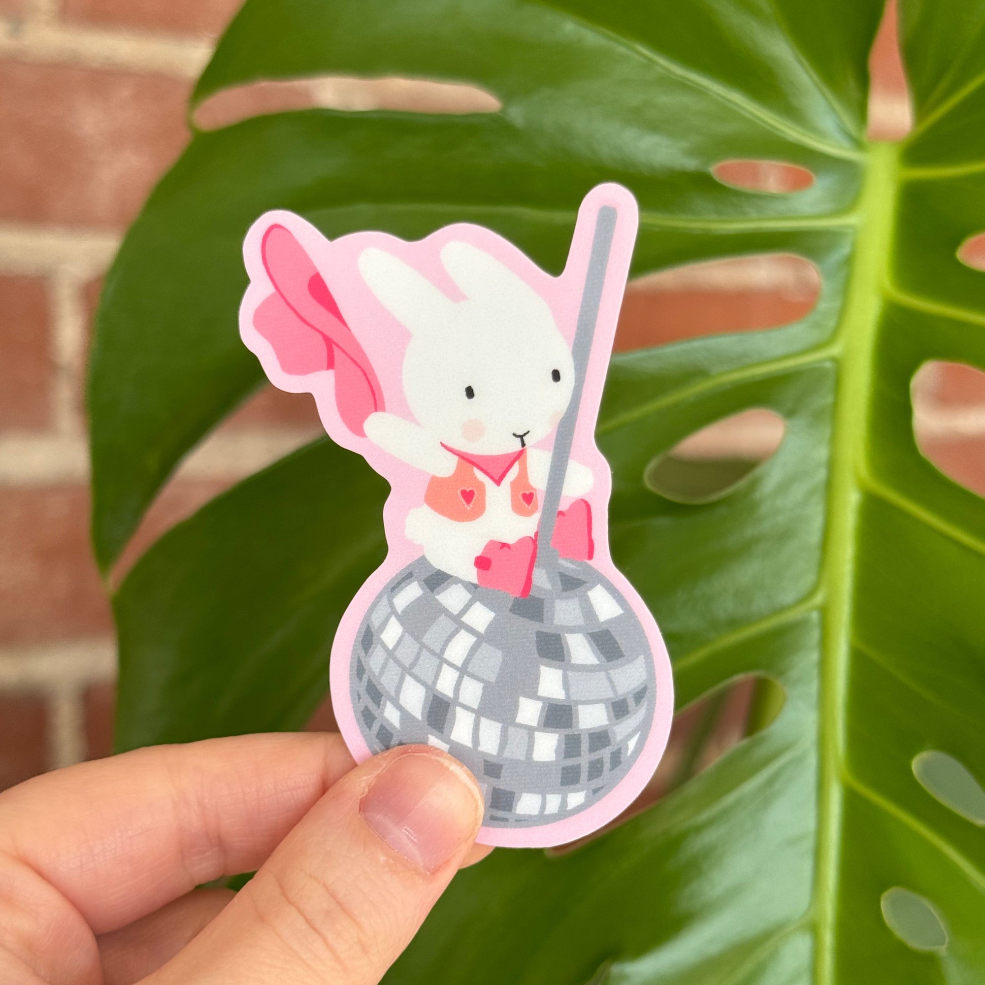 Clem the Bun Disco Cowgirl Sticker