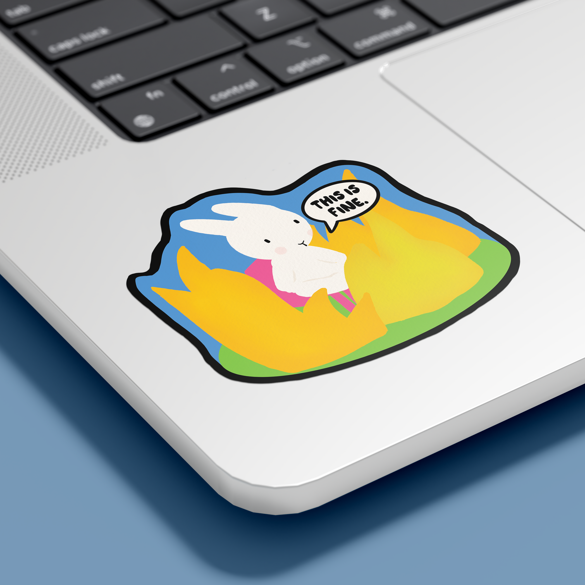 This is Fine! Clem the Bun Sticker
