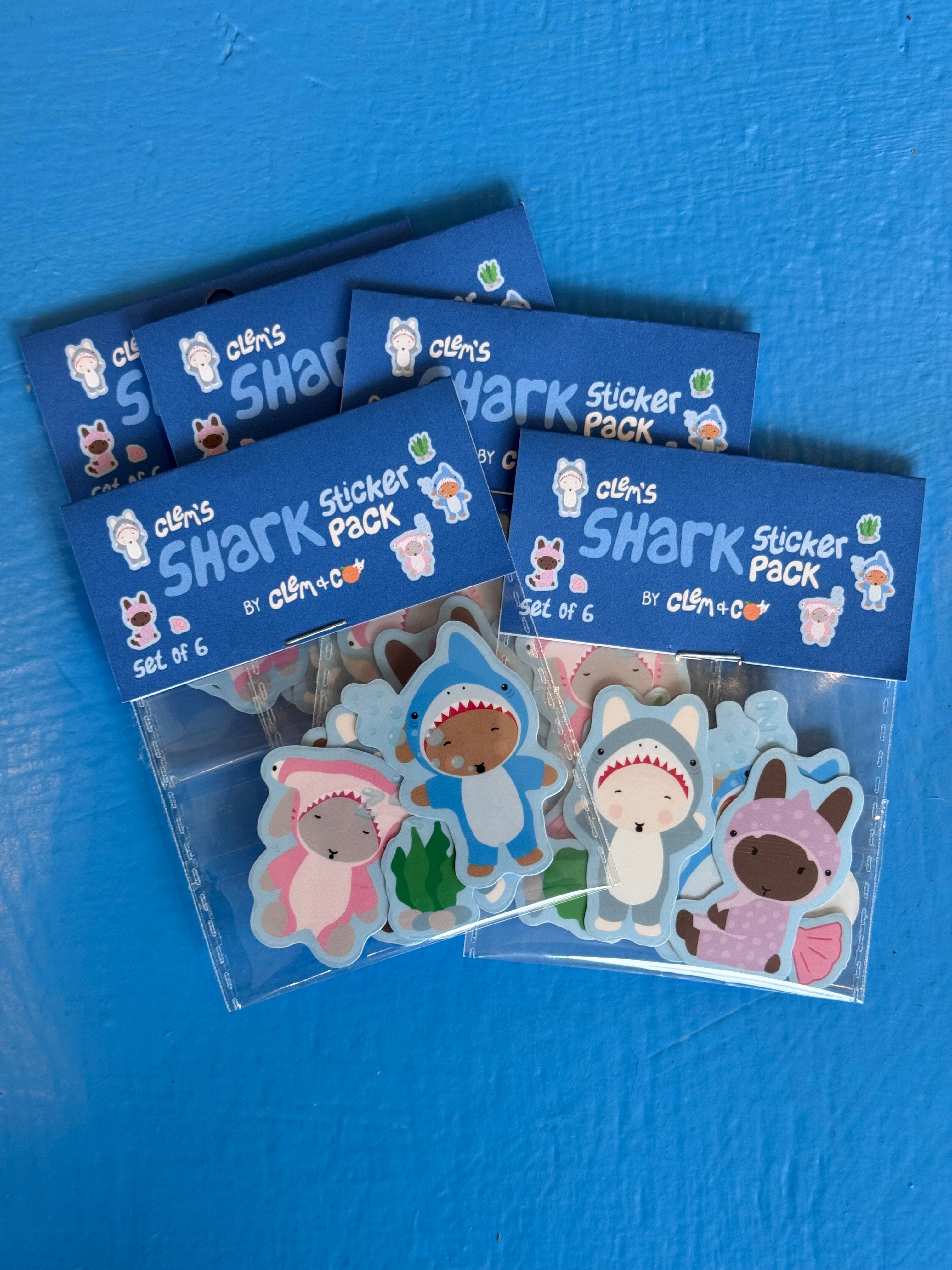 Bun-der the Sea Shark Sticker Pack