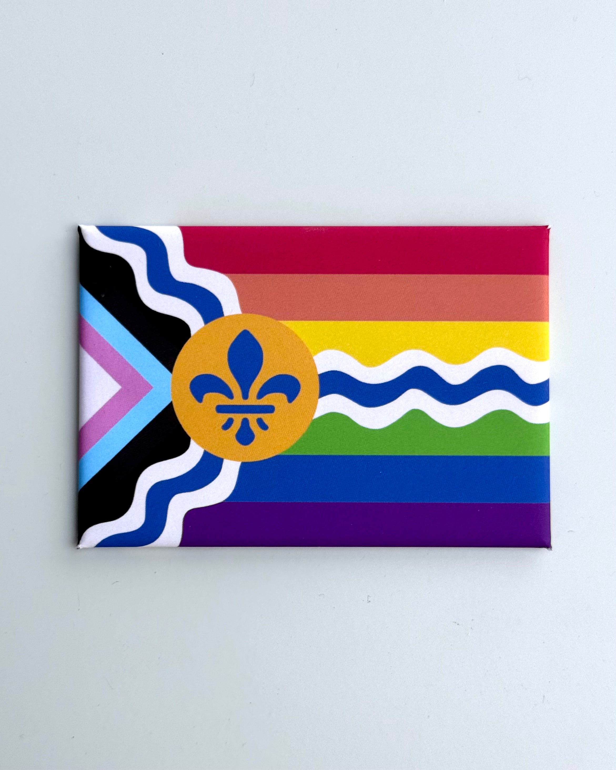 Saint Louis Progress Pride Flag Magnet