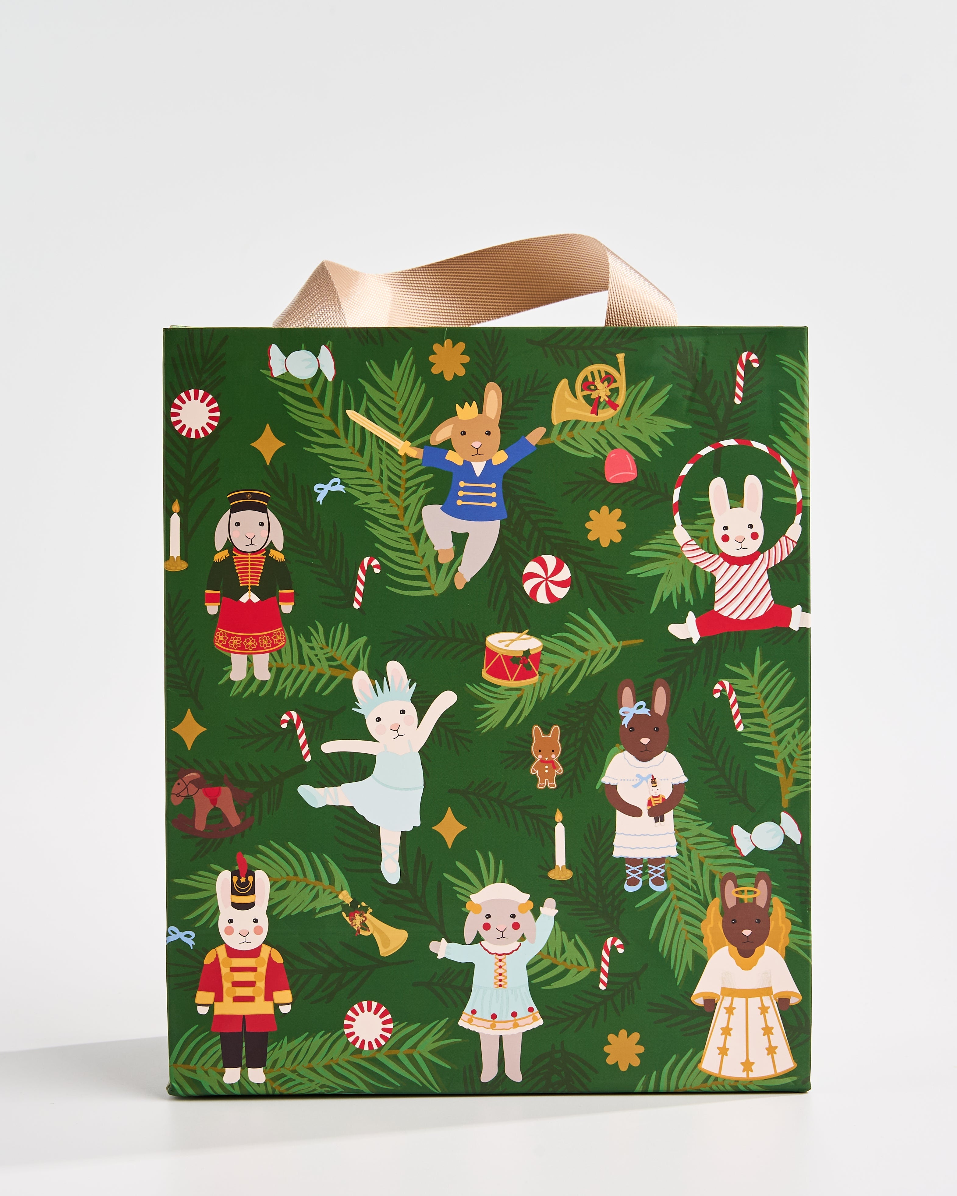 Medium Nutcracker Gift Bag - Bunny Ballet