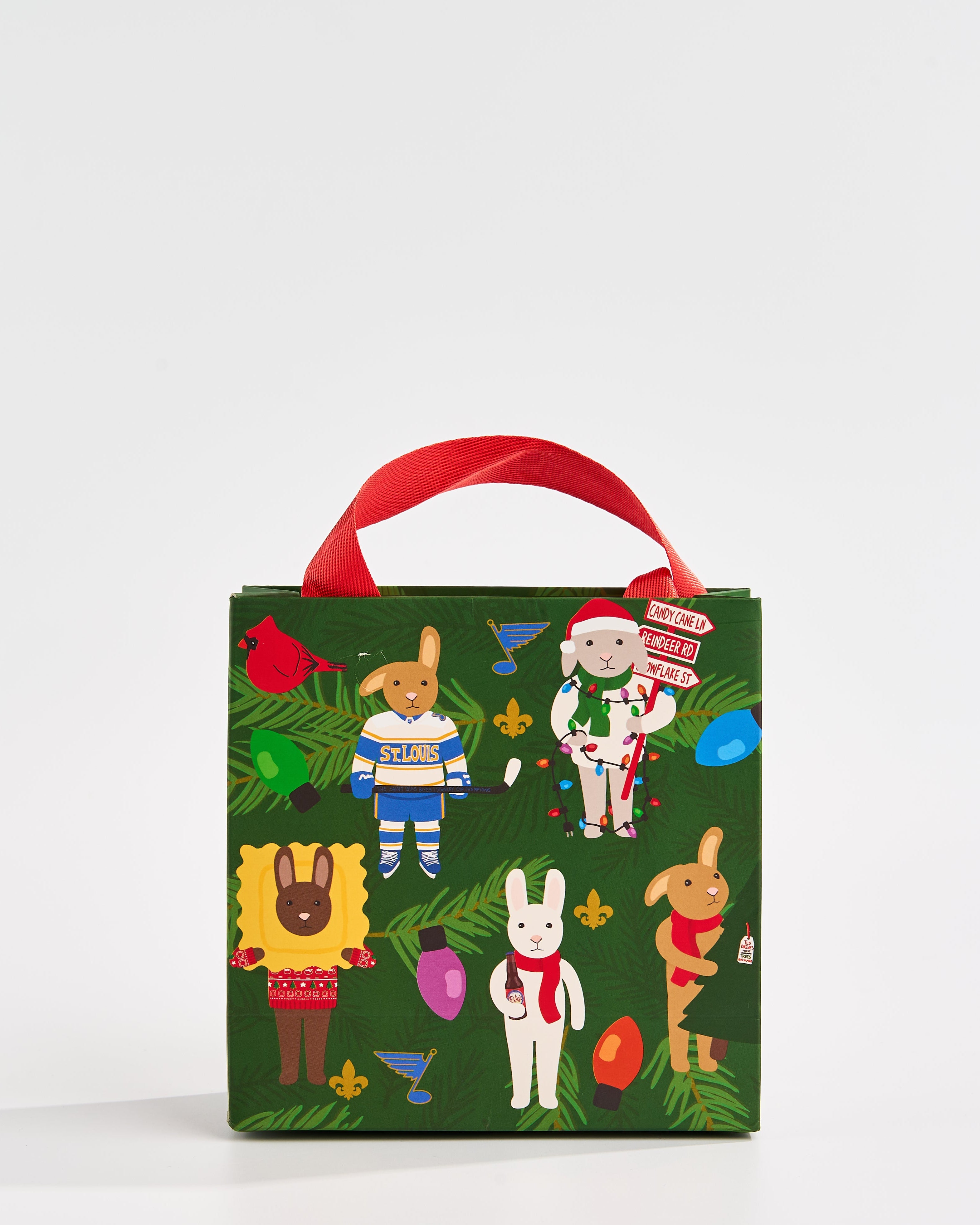 Small Hoppin' Around the Christmas Tree Gift Bag - A Saint Louis Collection