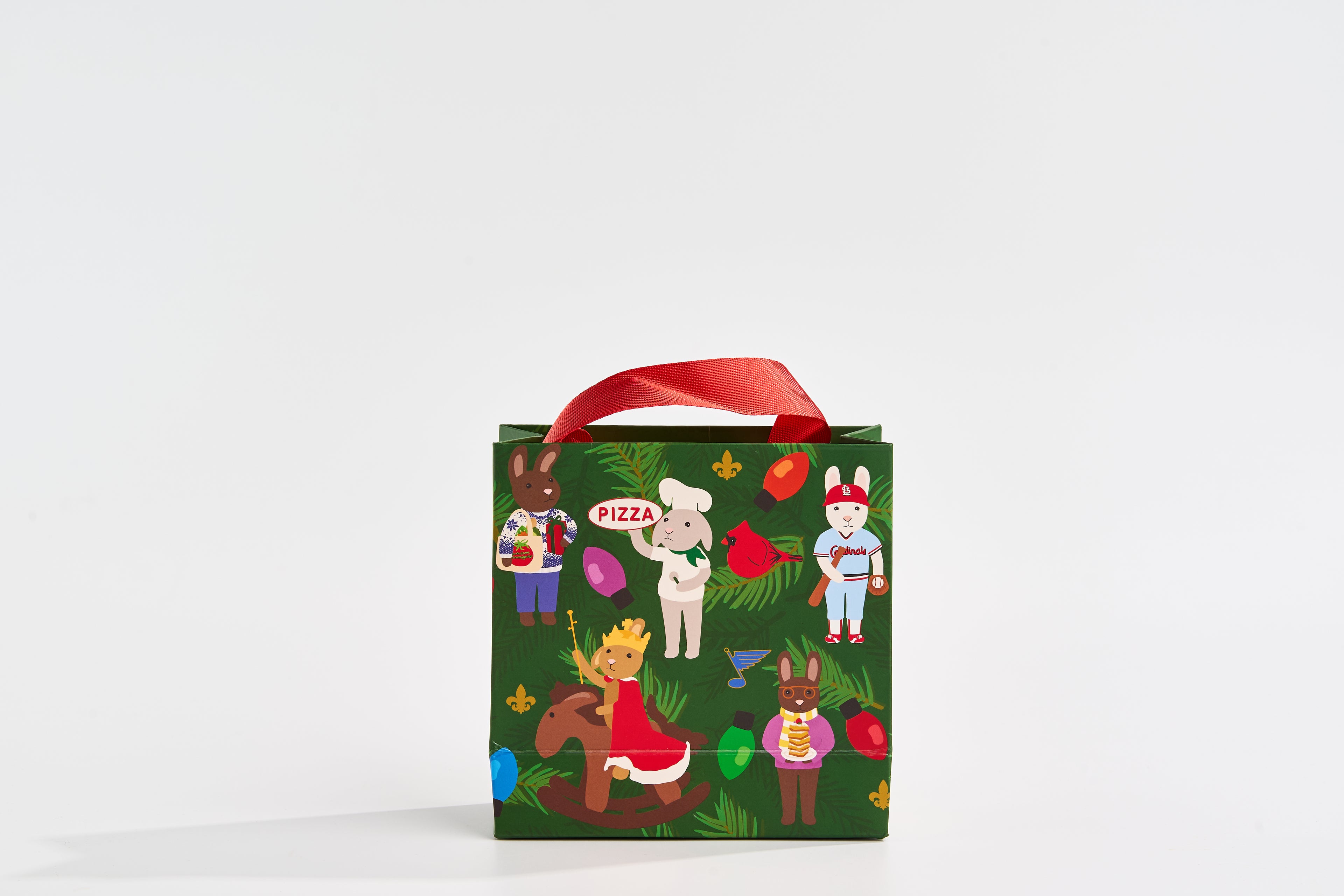 Small Hoppin' Around the Christmas Tree Gift Bag - A Saint Louis Collection