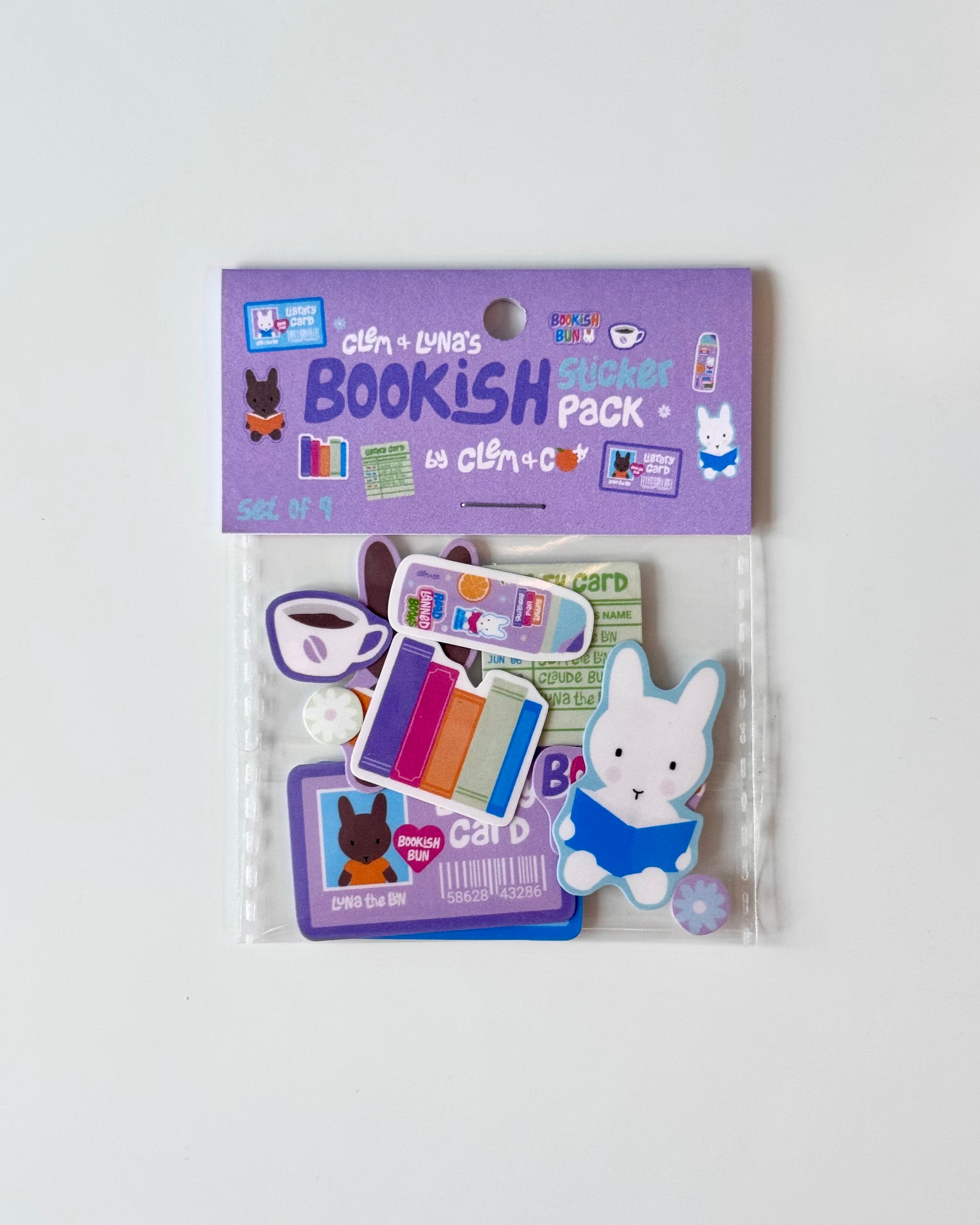 Clem & Luna's Bookish Bun Sticker Pack