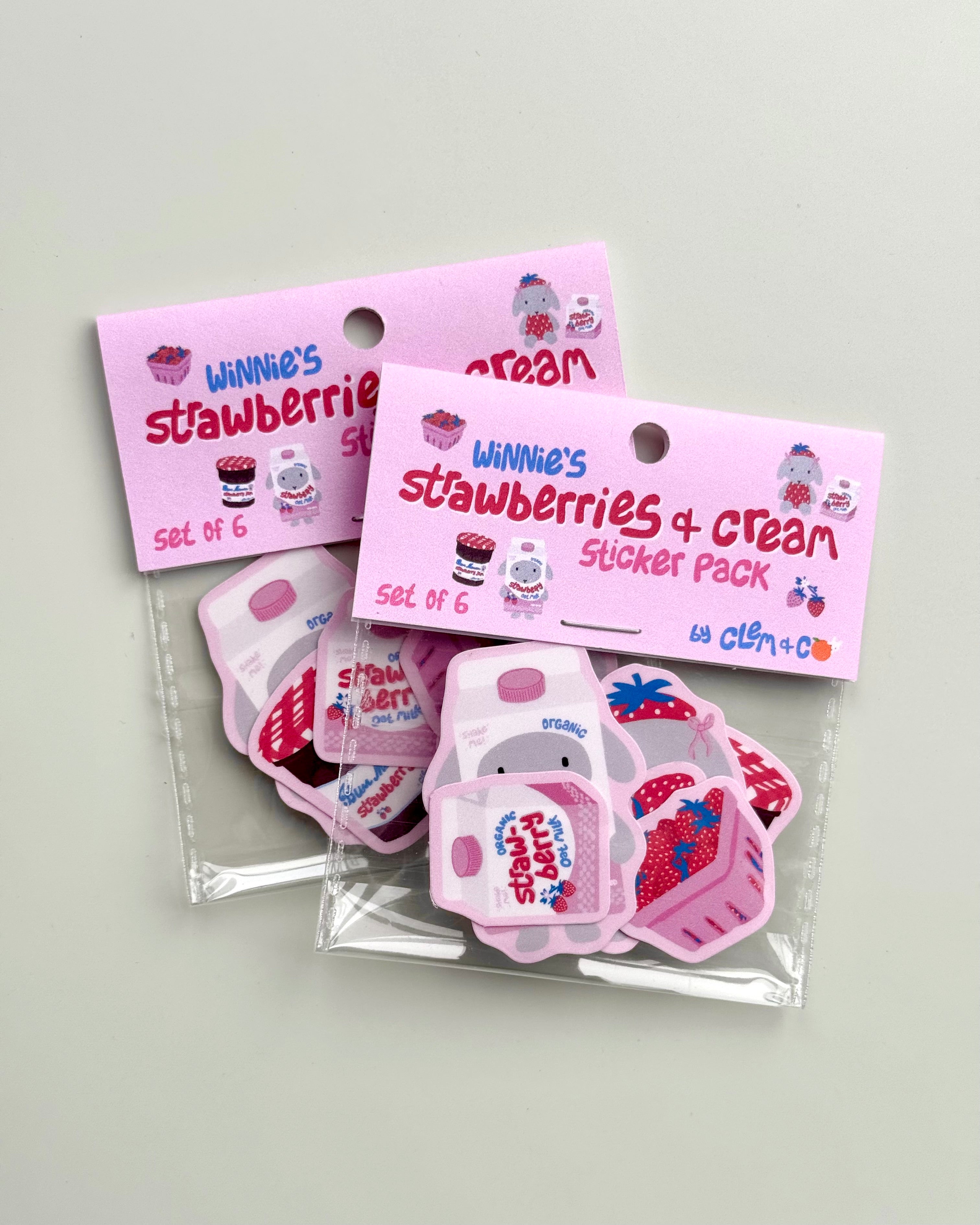 Winnie’s Strawberries & Cream Sticker Pack