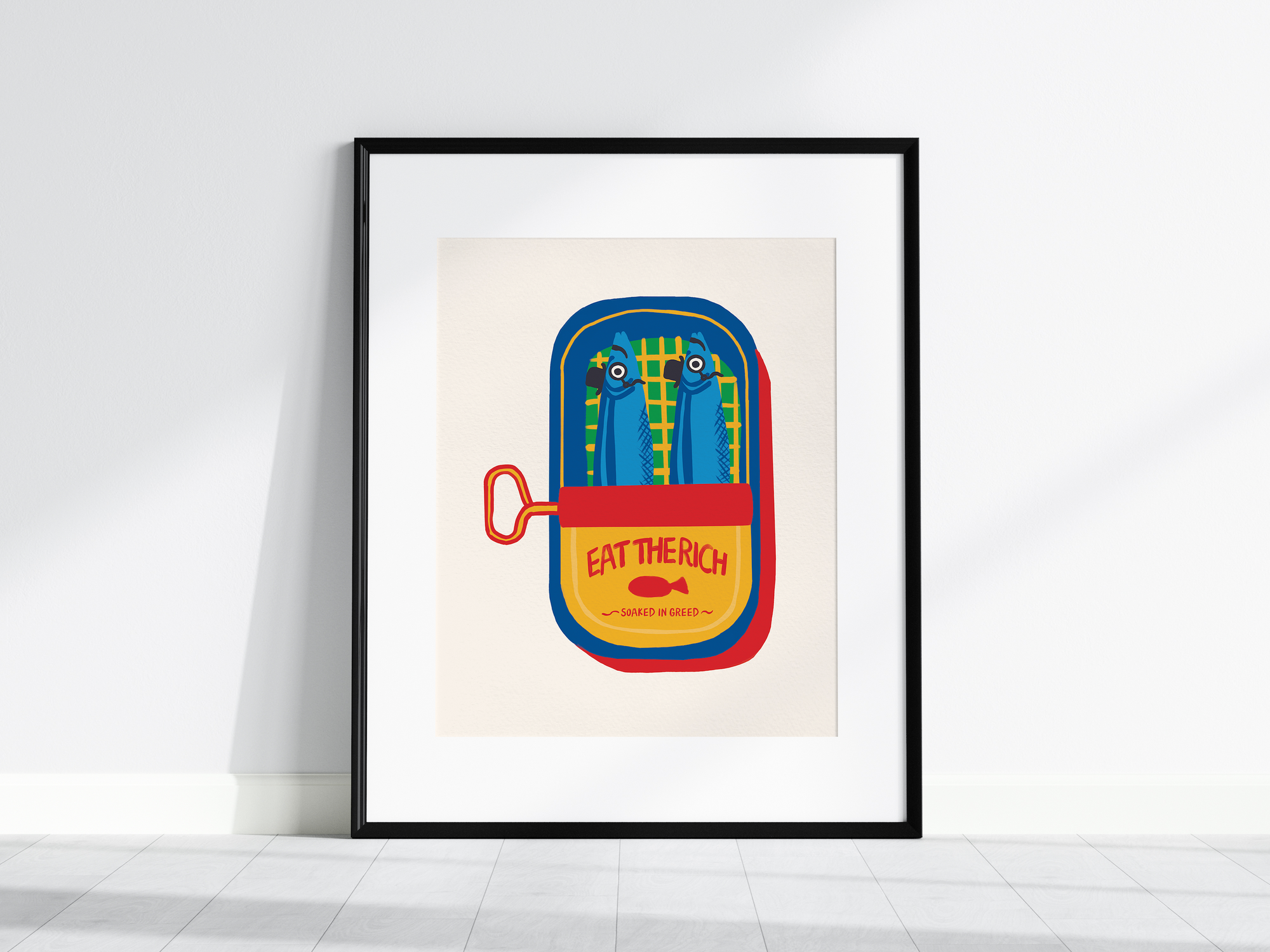 Eat the Rich Sardine Tin Print
