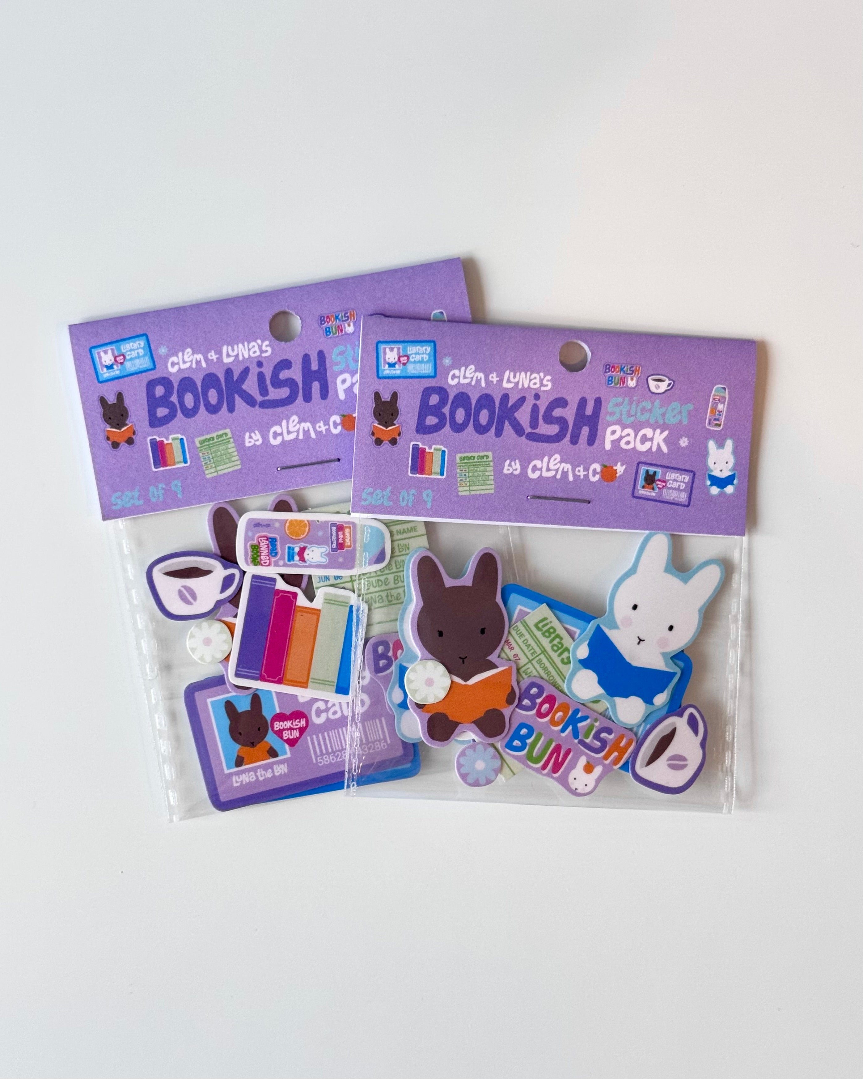 Clem & Luna's Bookish Bun Sticker Pack