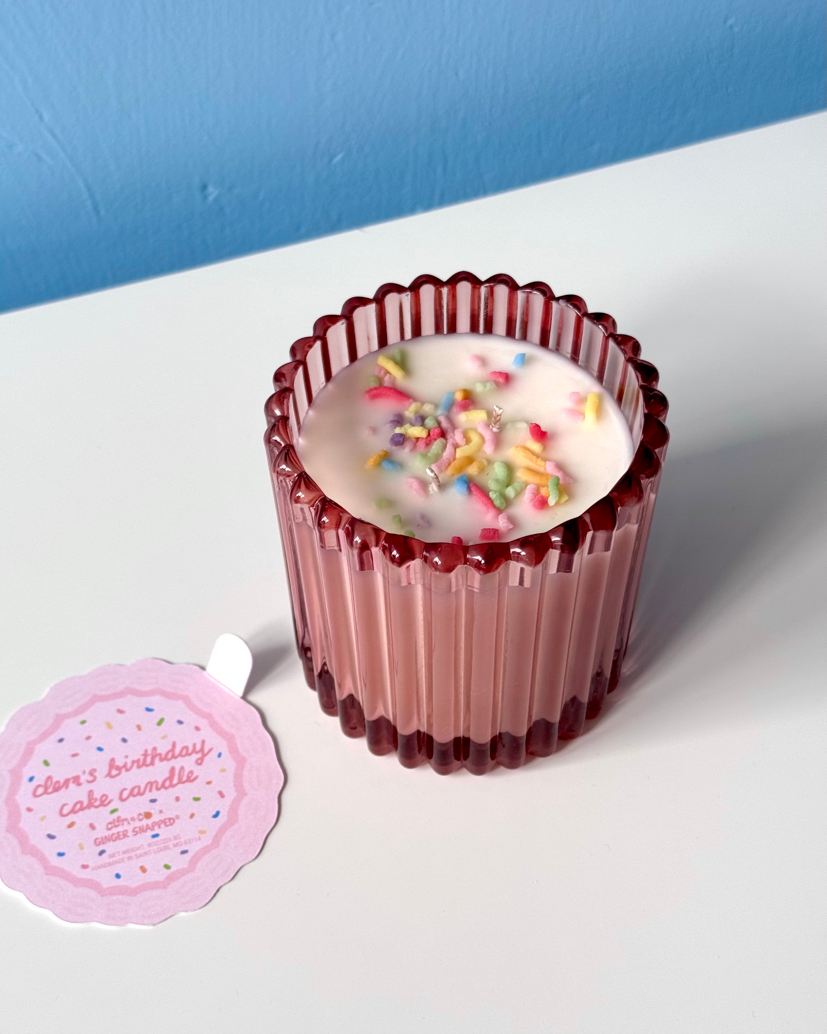 Clem’s Birthday Cake Candle - Clem & Co x Ginger Snapped