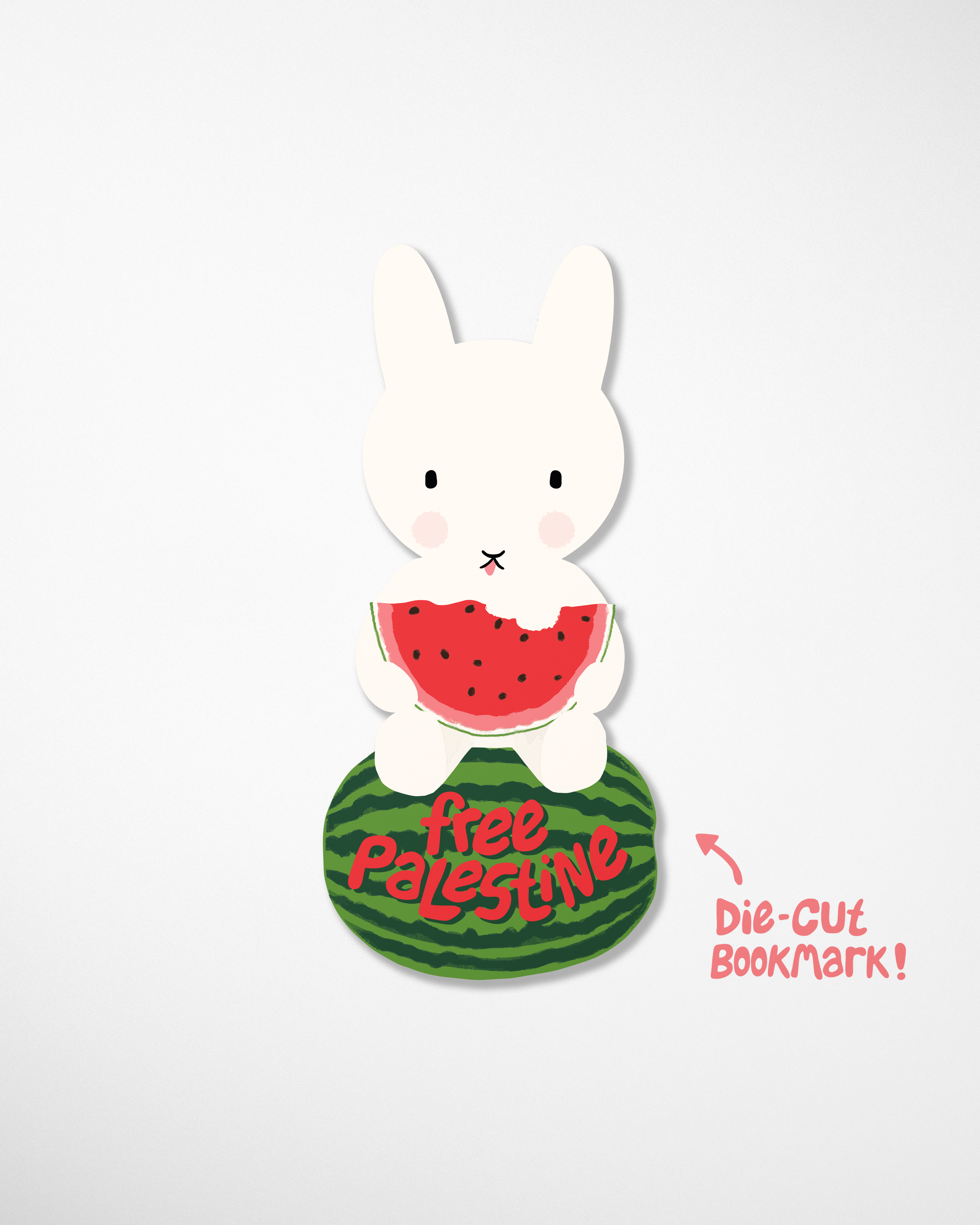 Free Palestine Clem Bookmark, Die-Cut