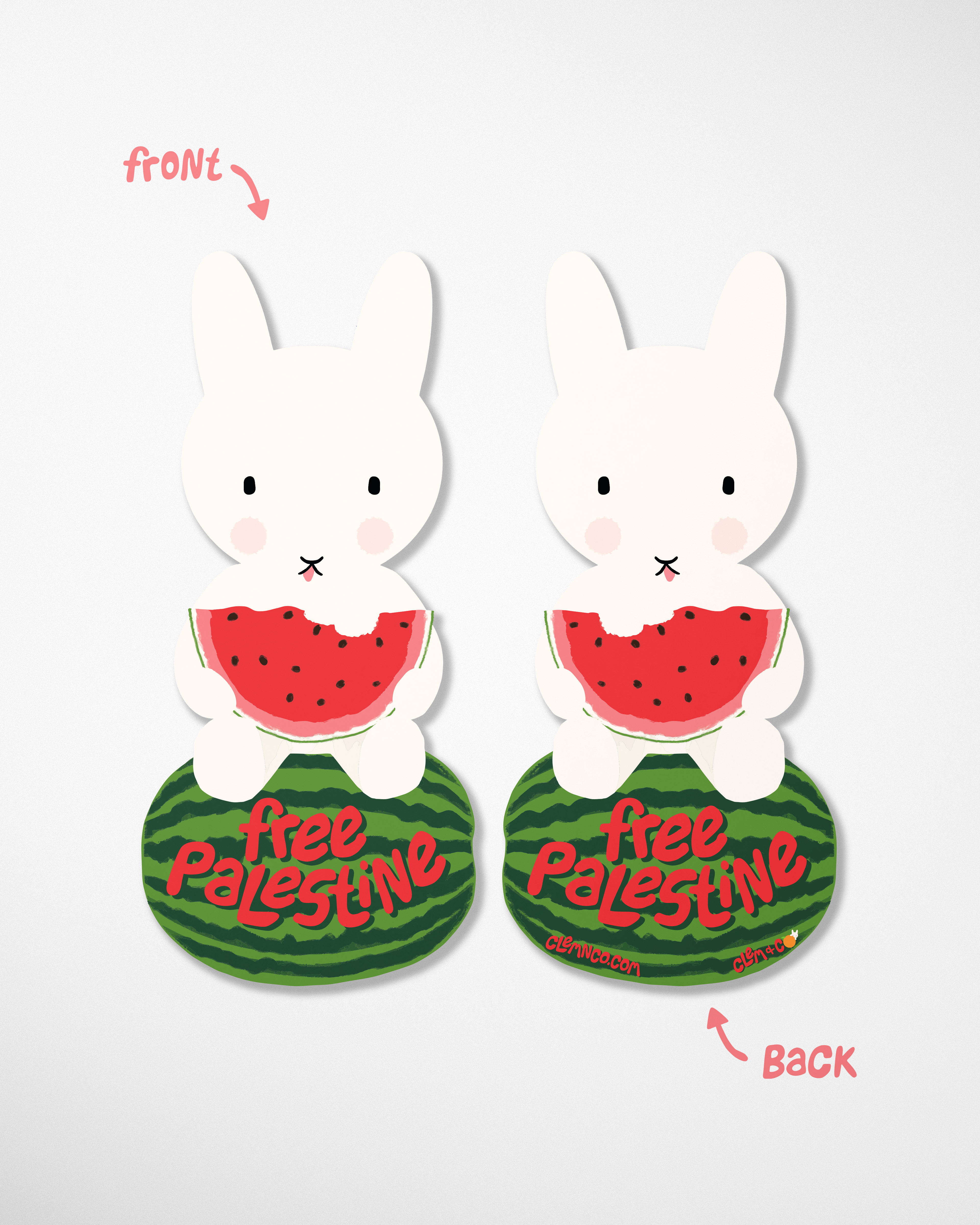 Free Palestine Clem Bookmark, Die-Cut