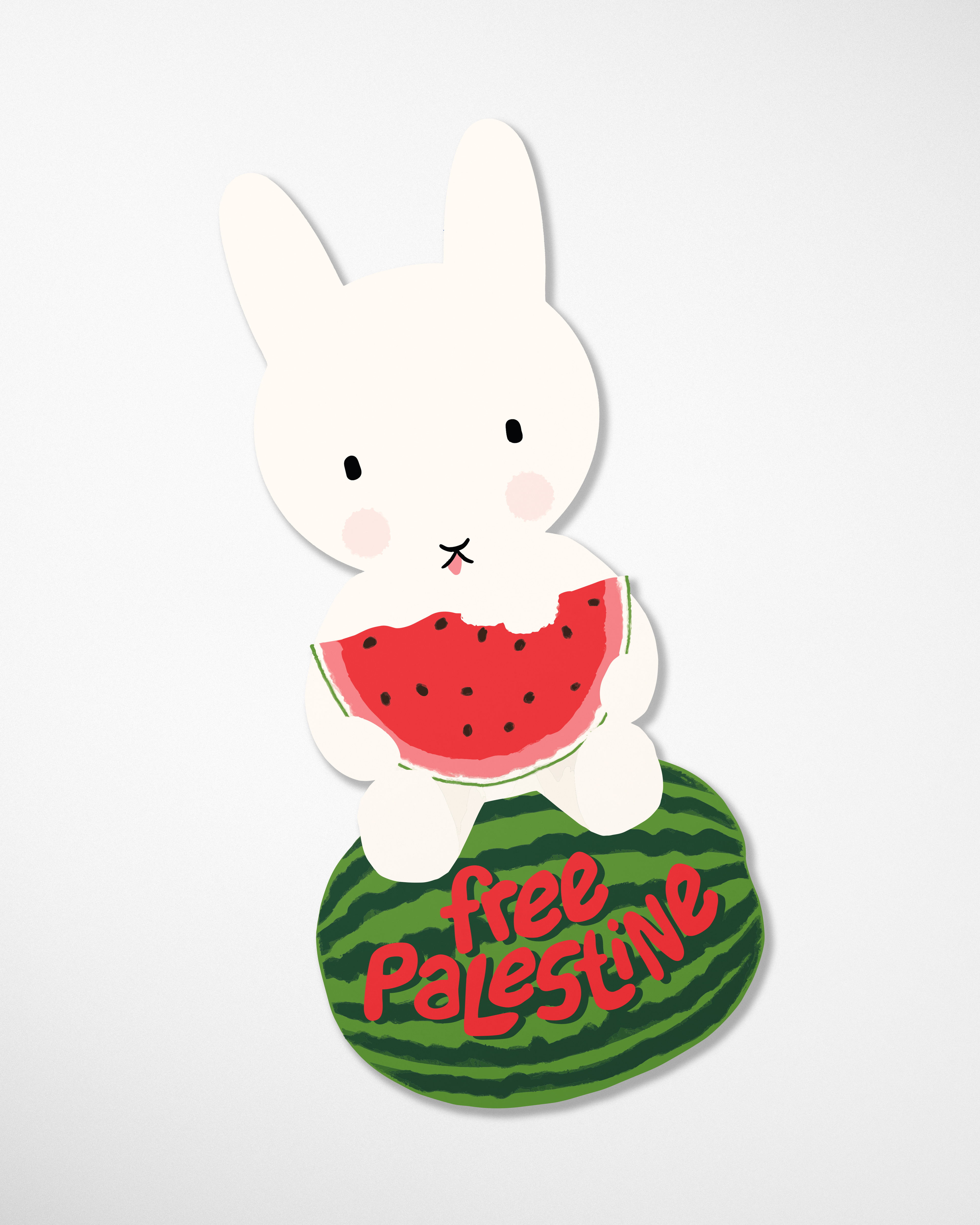 Free Palestine Clem Bookmark, Die-Cut