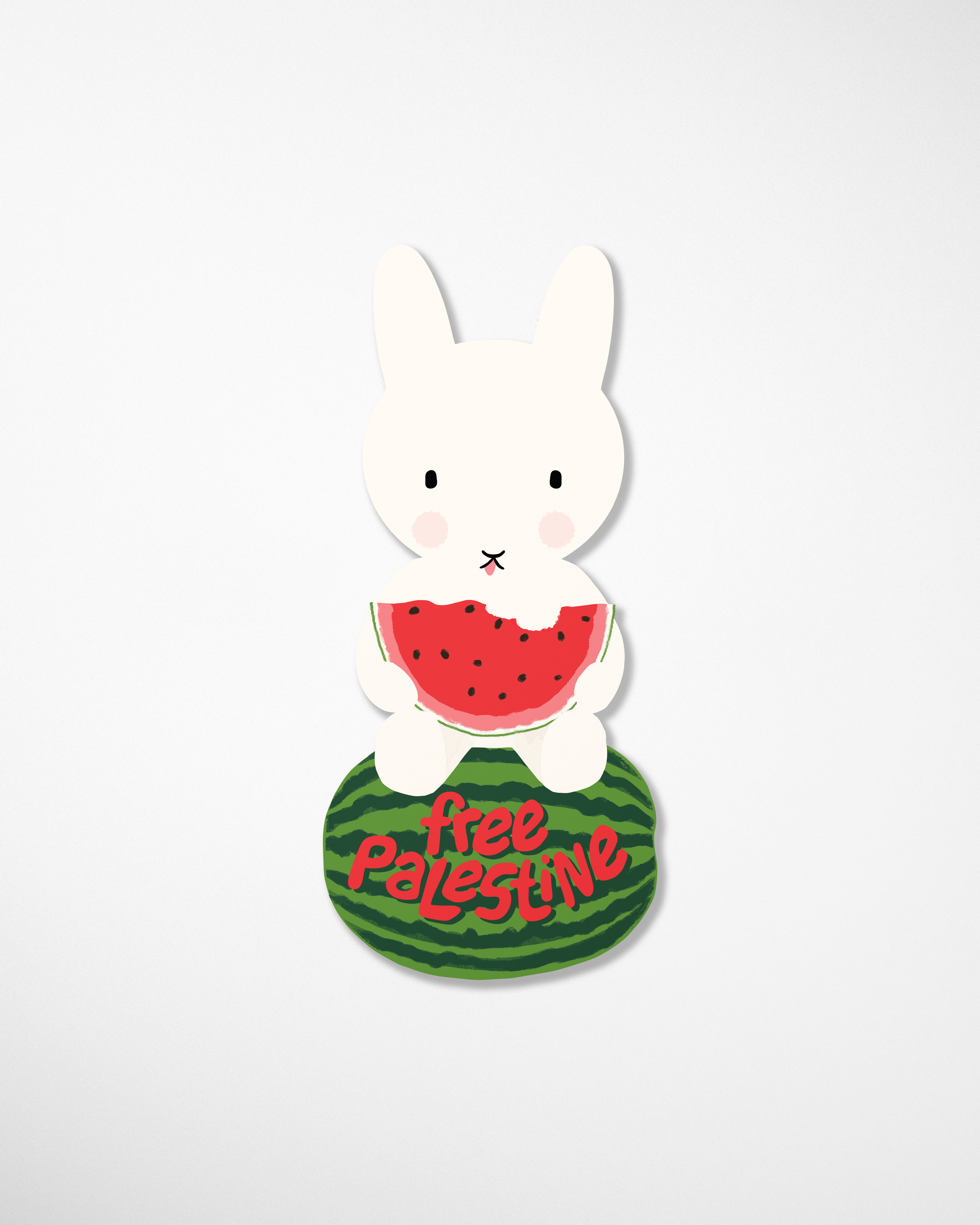 Free Palestine Clem Bookmark, Die-Cut