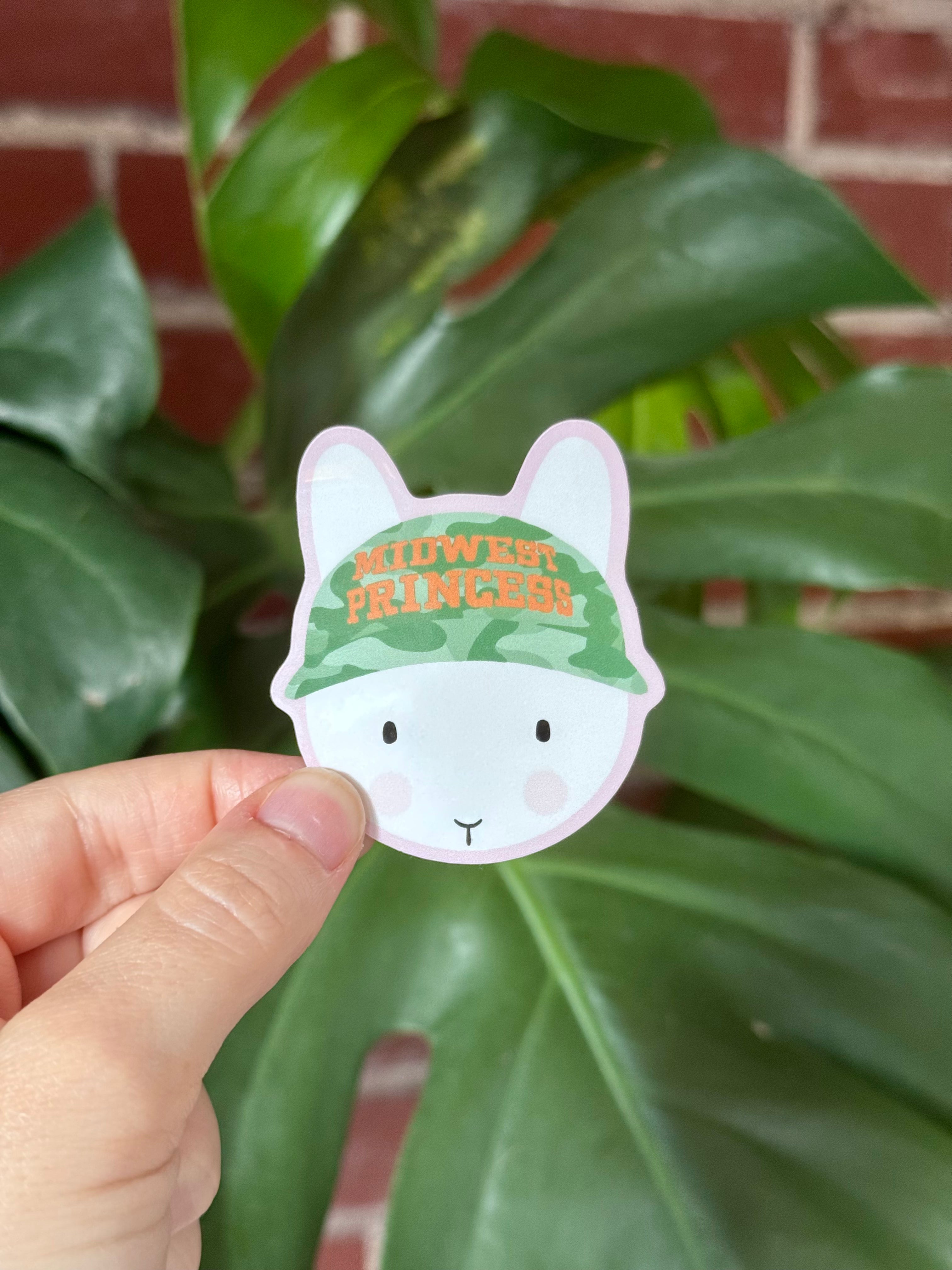 Midwest Princess Hat Clem the Bun Sticker