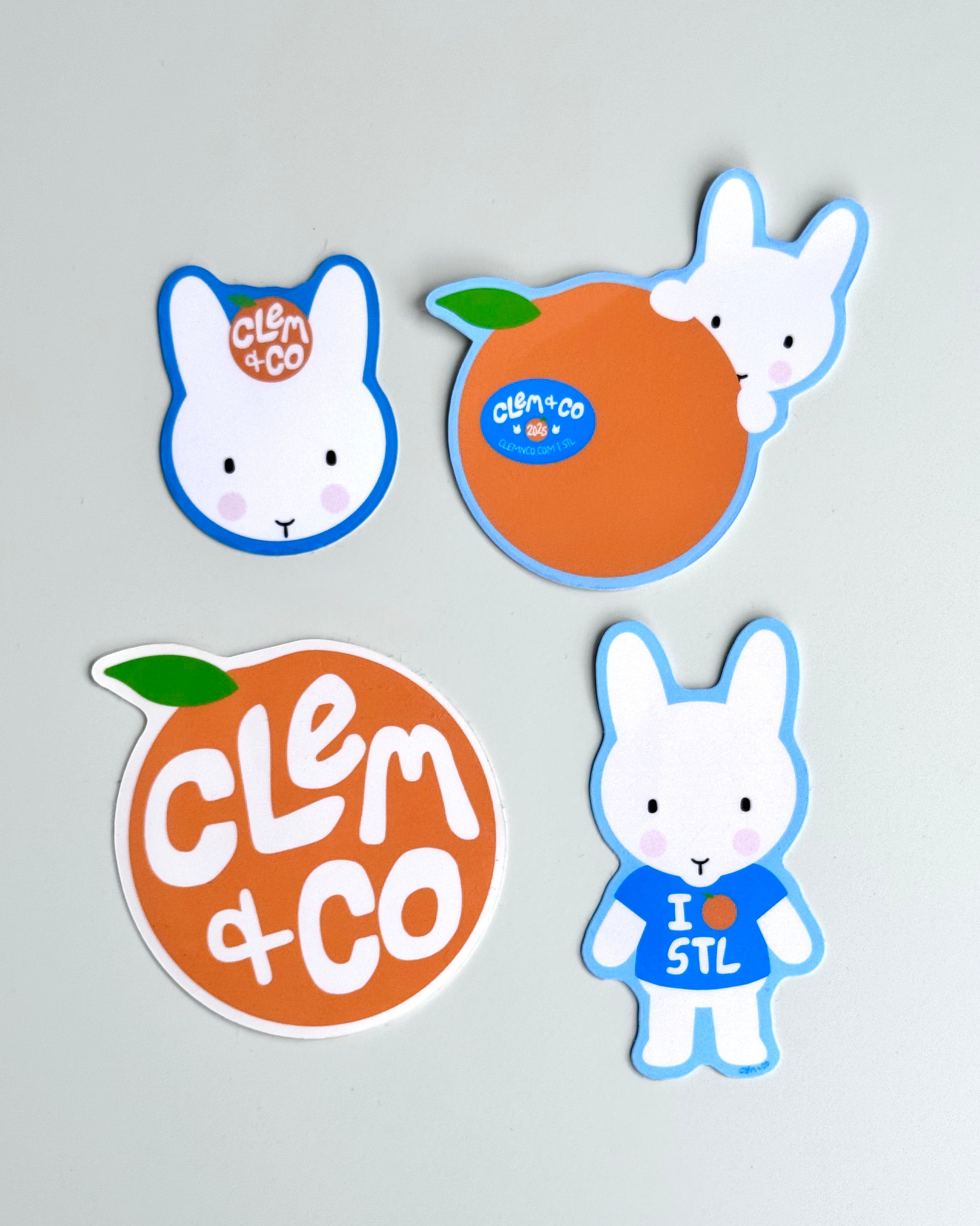 Clem the Bun with her Clementine Sticker