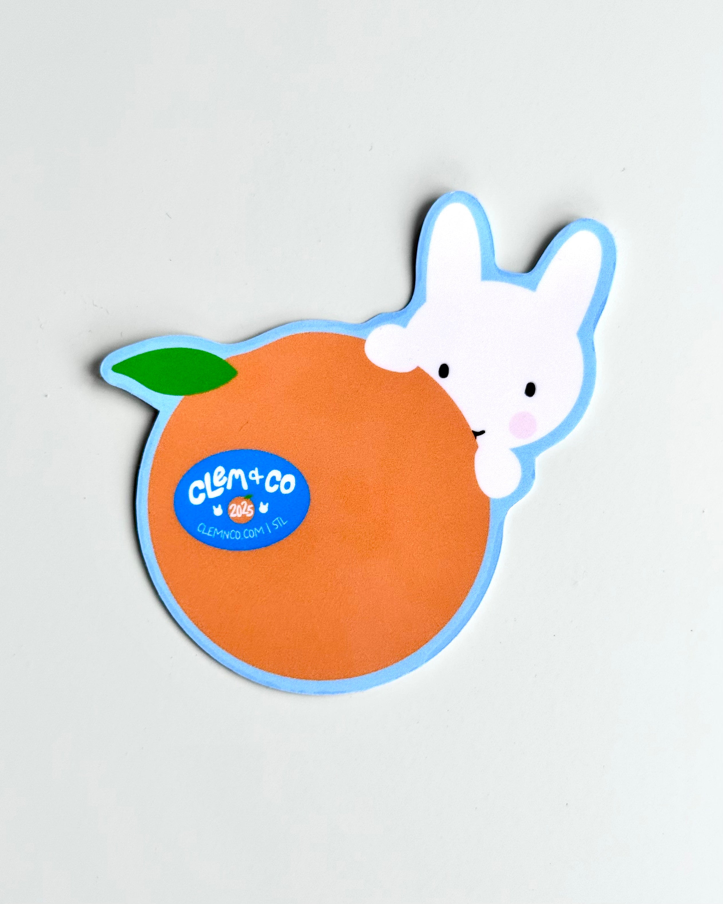 Clem the Bun with her Clementine Sticker