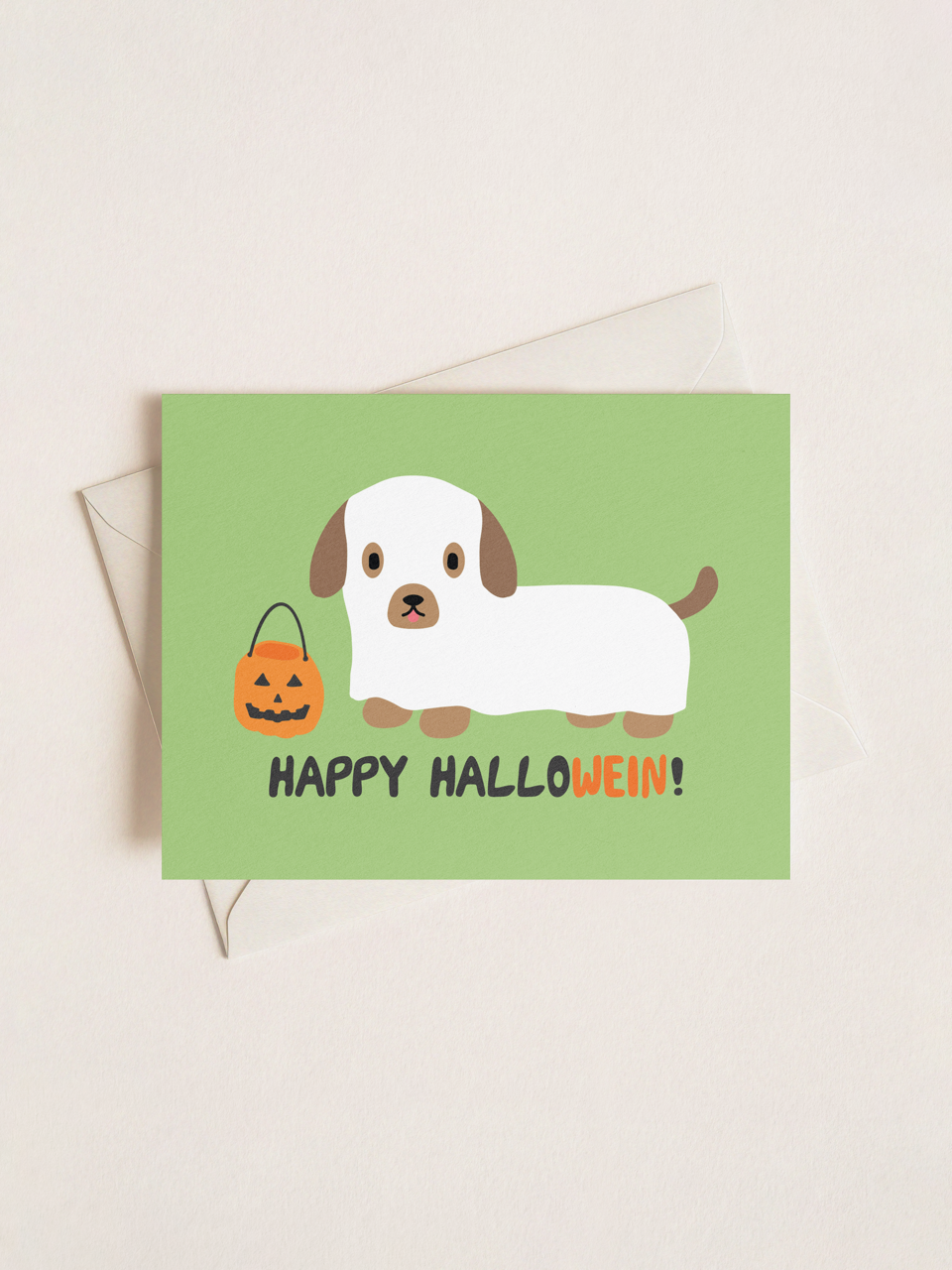 Happy HalloWEIN from Beau the Dachshund Card