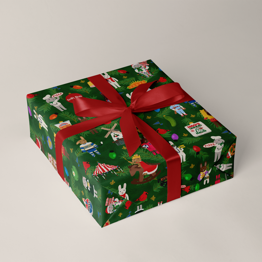 Holiday Gift Wrap: "Hoppin' Around the Christmas Tree," A Saint Louis Christmas Collection