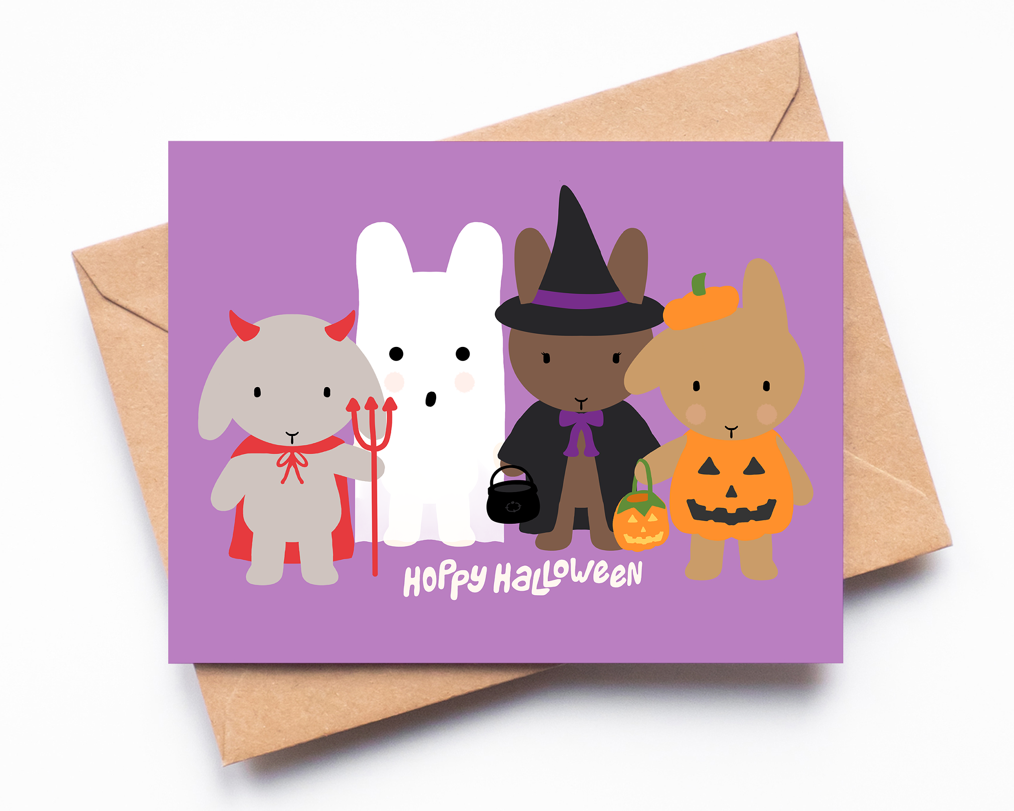 Hoppy Halloween Card