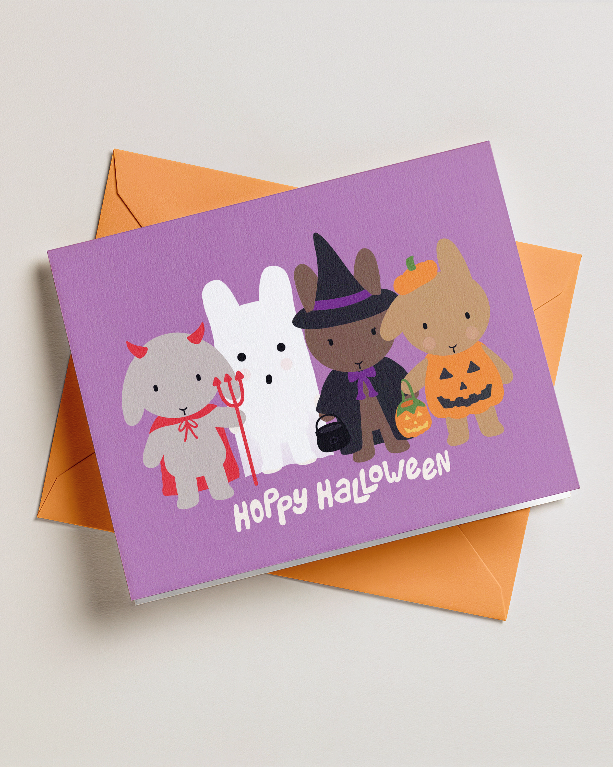 Hoppy Halloween Card