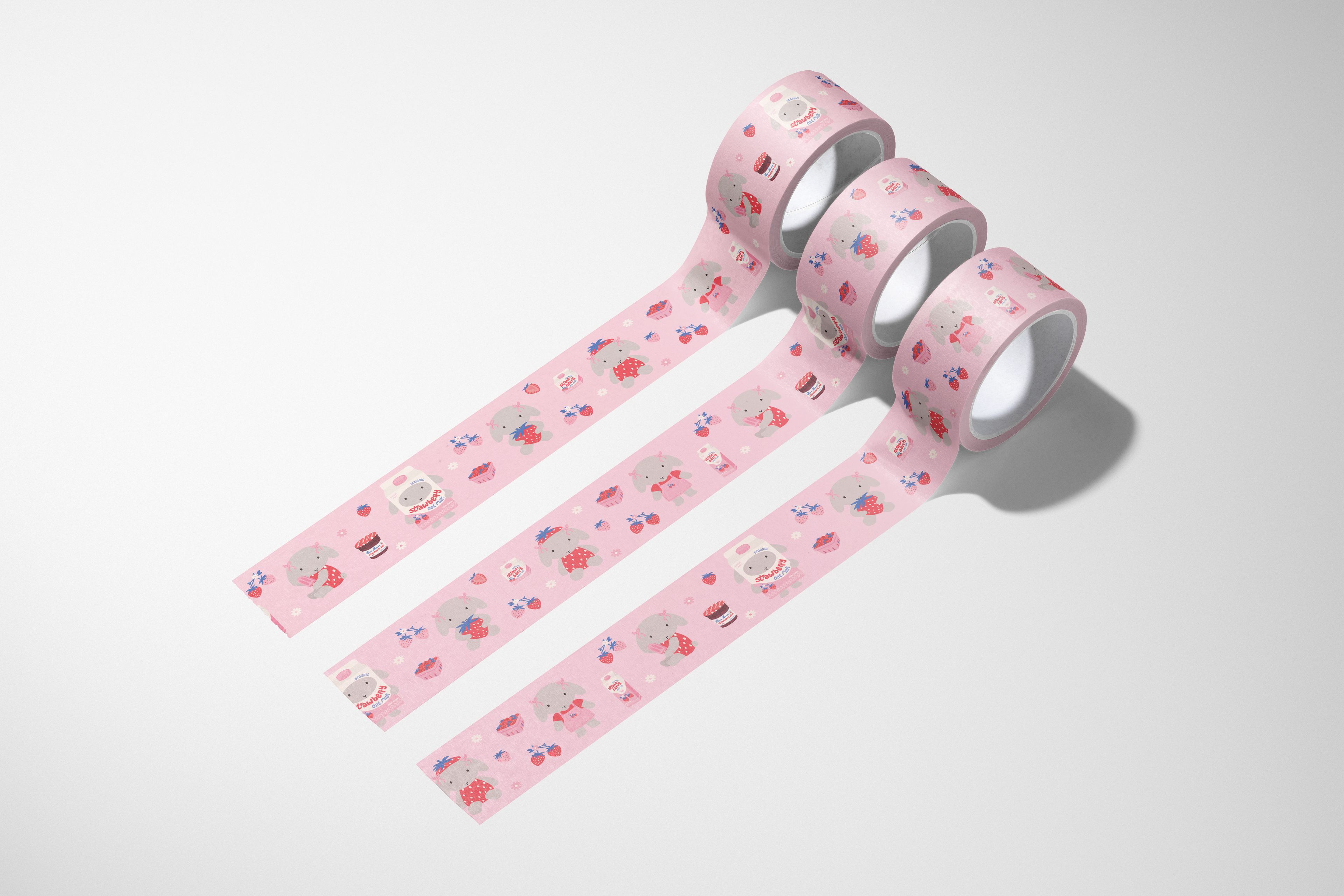 Washi / Paper Tape - Strawberry Winnie the Bun