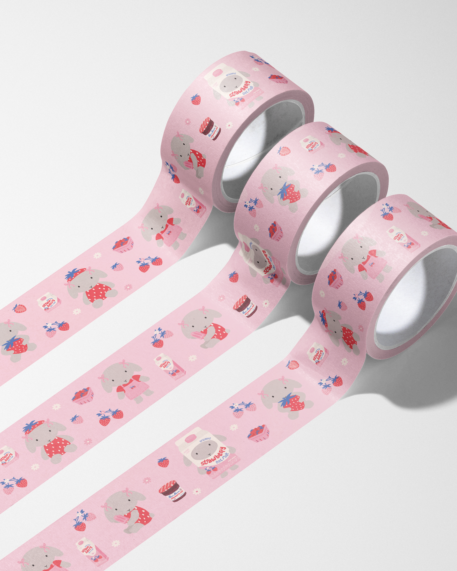 Washi / Paper Tape - Strawberry Winnie the Bun