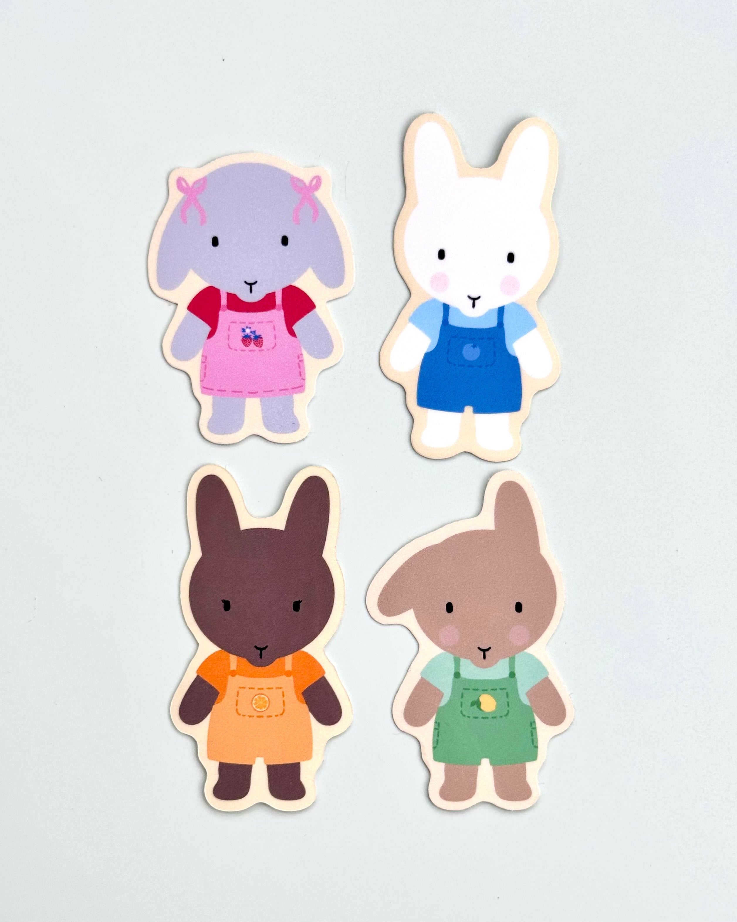 Buns in Fruity Overalls Stickers