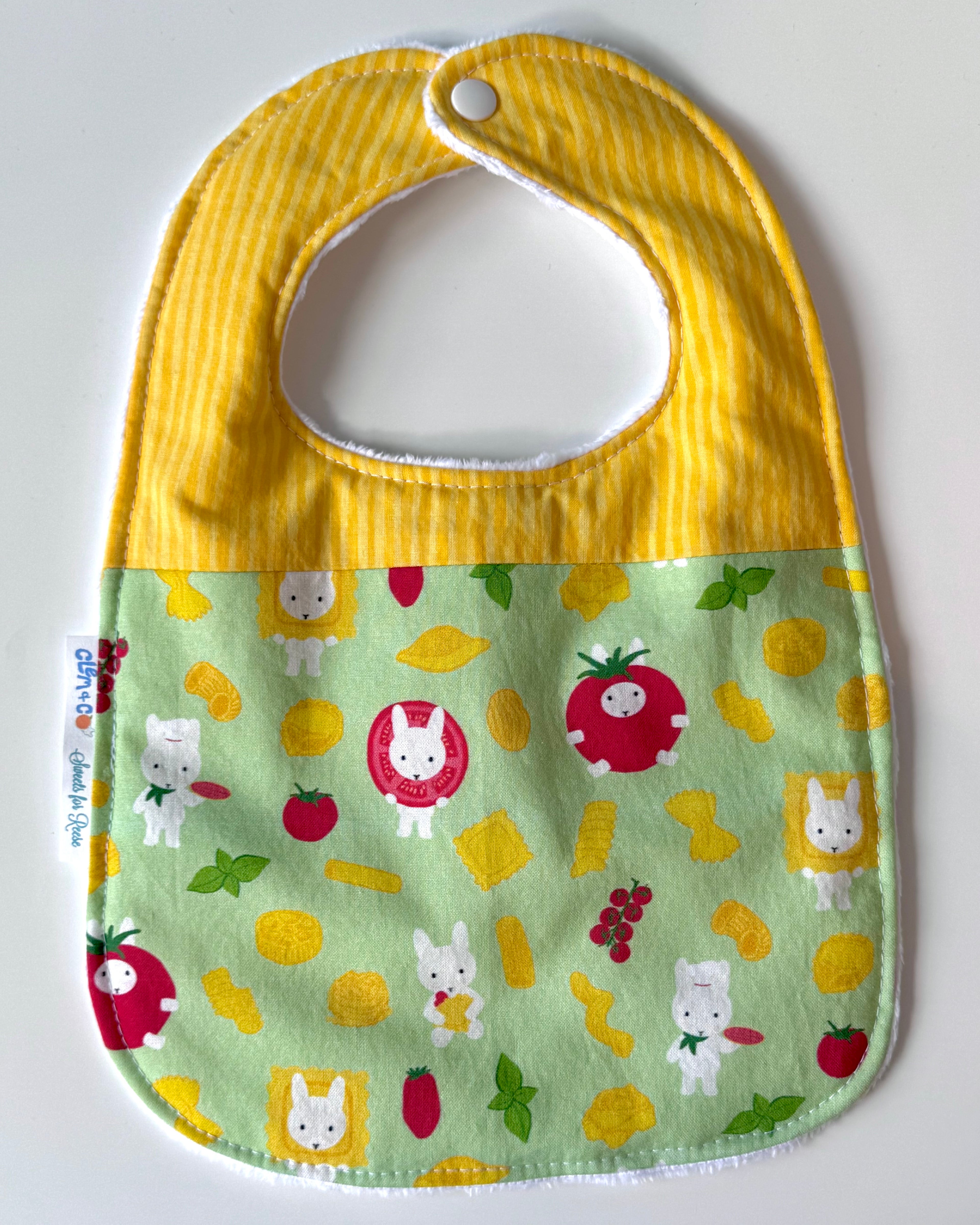 Pasta Party Italian Clem Baby Bib - Clem & Co x Sweets for Reese