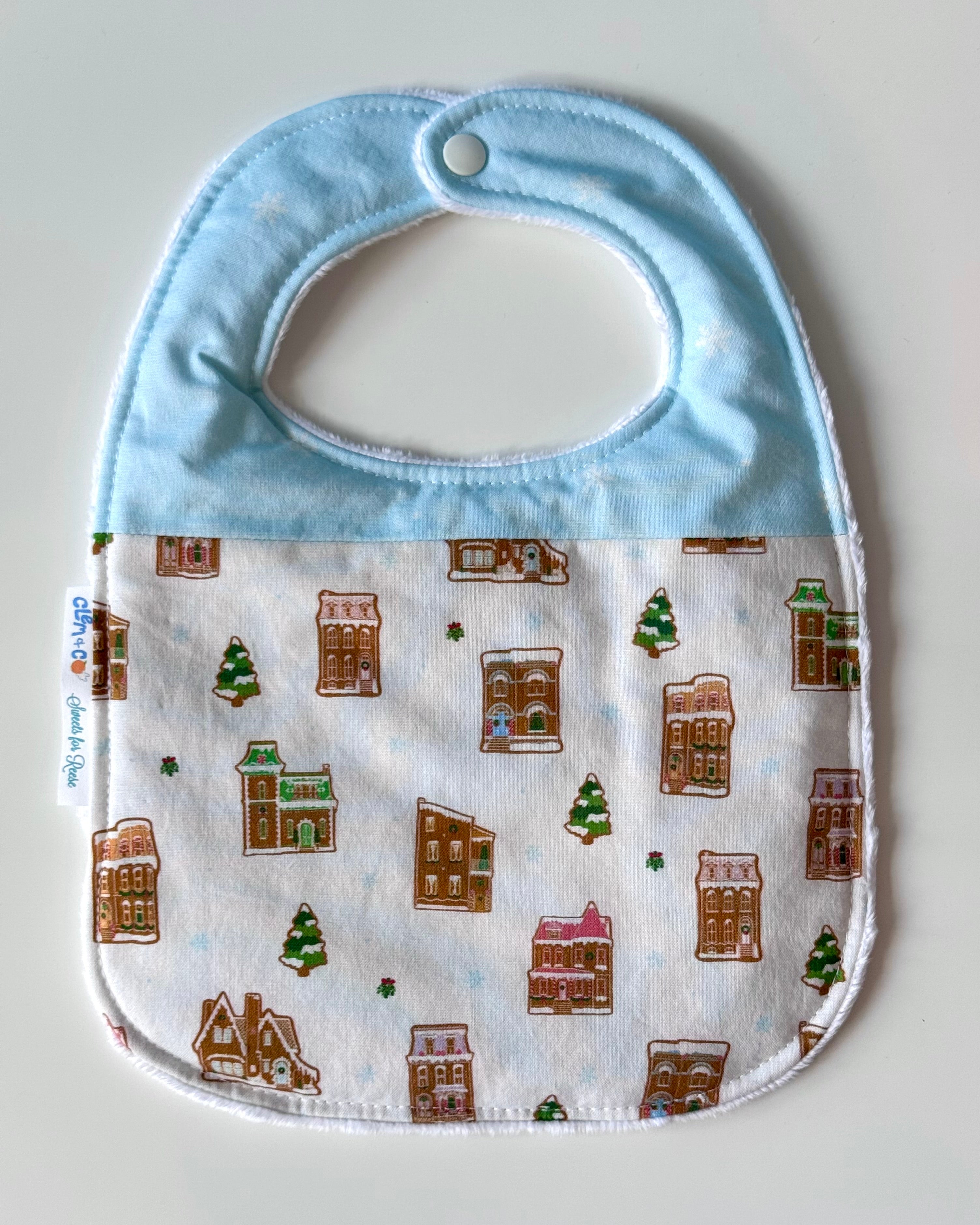 Home for the Holidays Baby Bib - Clem & Co x Sweets for Reese