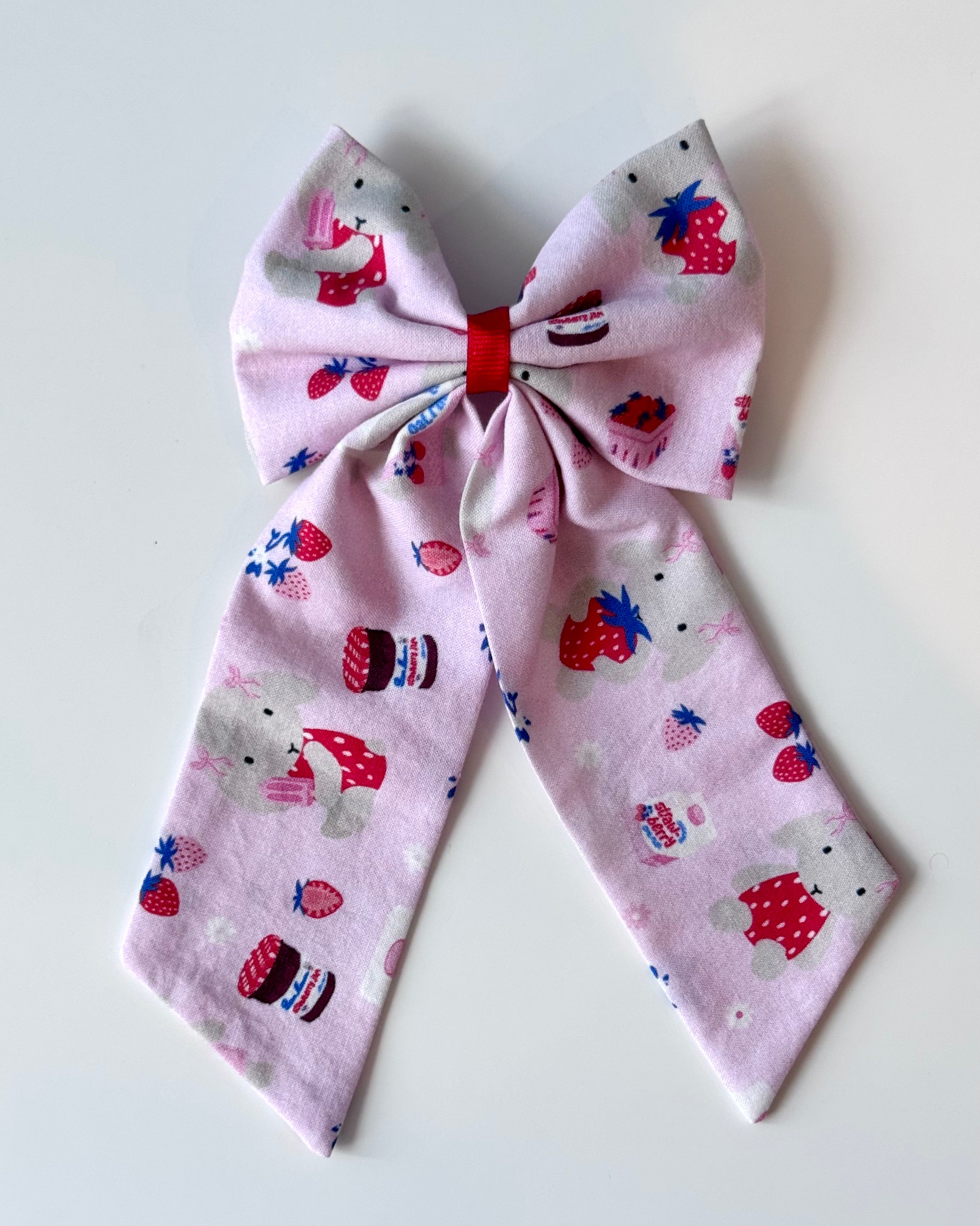 Strawberries & Cream Winnie Sailor Bow - Clem & Co x Sweets for Reese