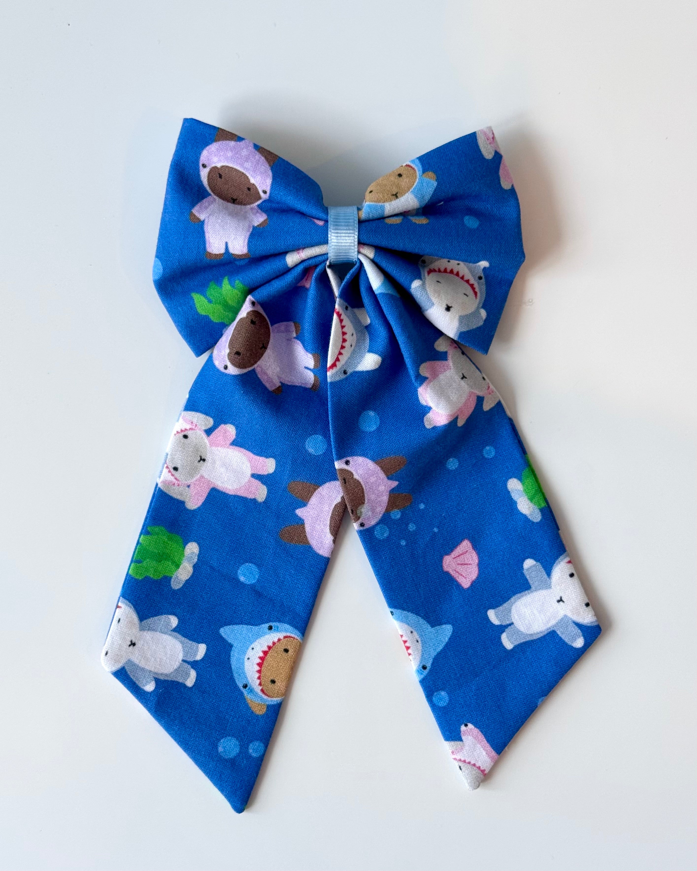 BUN-Der the Sea Bunny Sharks Sailor Bow - Clem & Co x Sweets for Reese