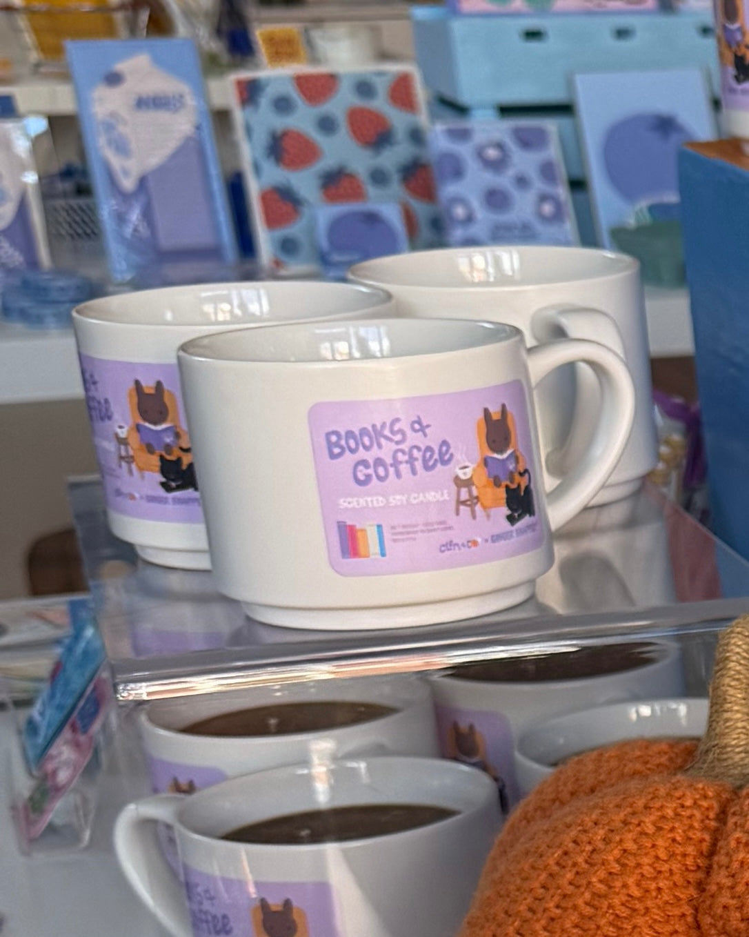 Luna's Books & Coffee Candle