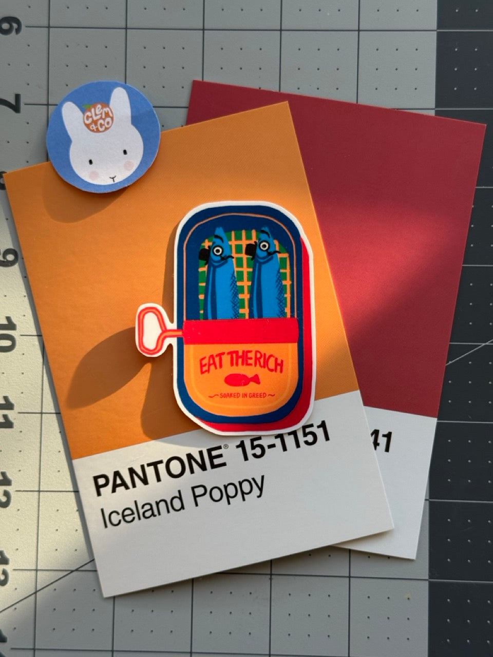 Eat the Rich Sardine Tin Sticker