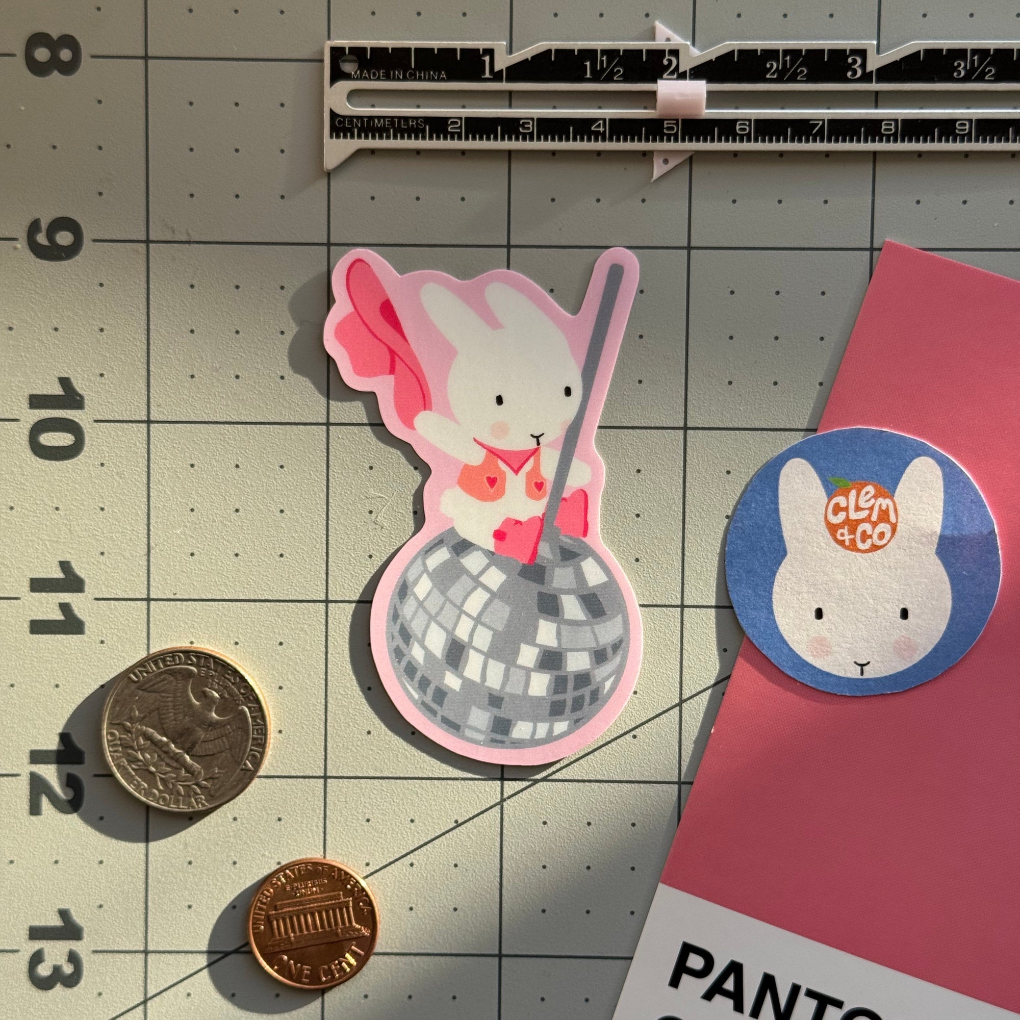 Clem the Bun Disco Cowgirl Sticker