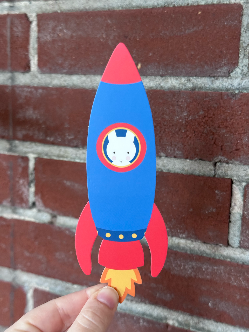 Clem the Bun Rocket Ship Bookmark