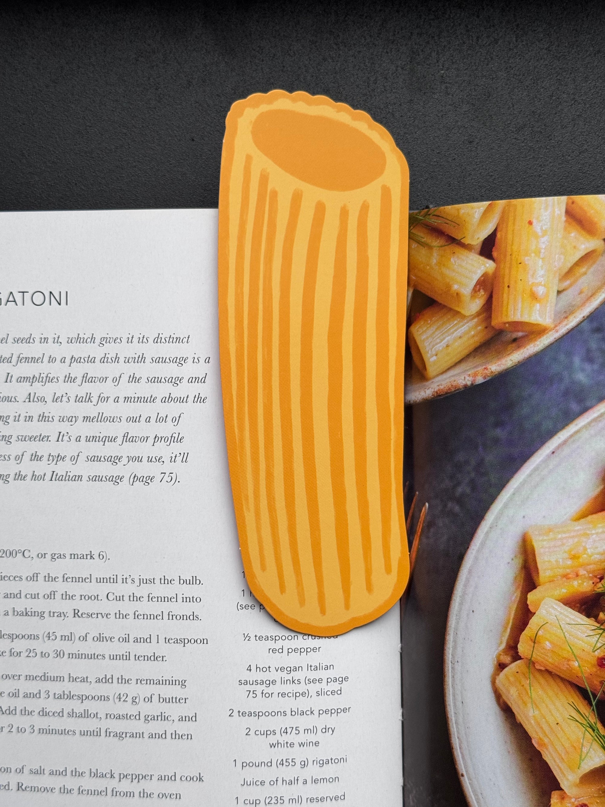 Rigatoni Pasta Bookmark