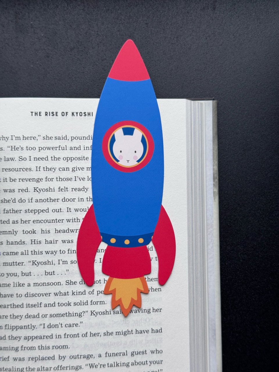 Clem the Bun Rocket Ship Bookmark