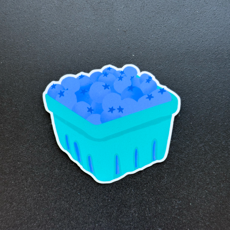 Blueberry Carton Sticker