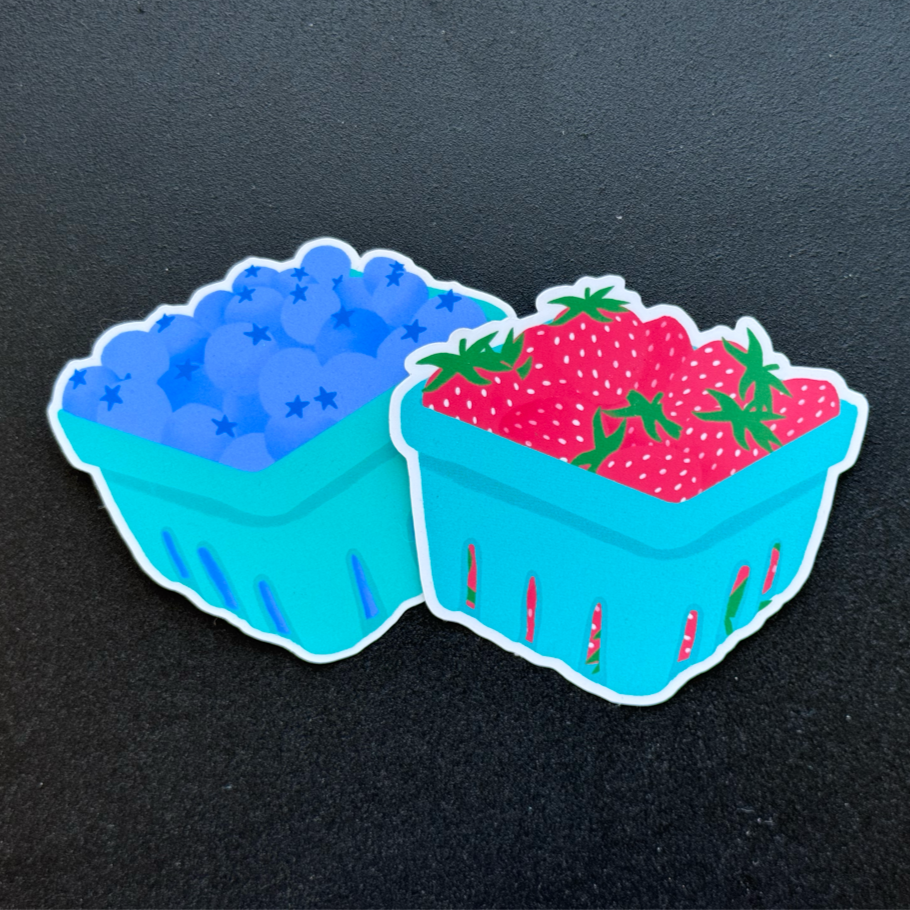 Strawberry Carton Sticker